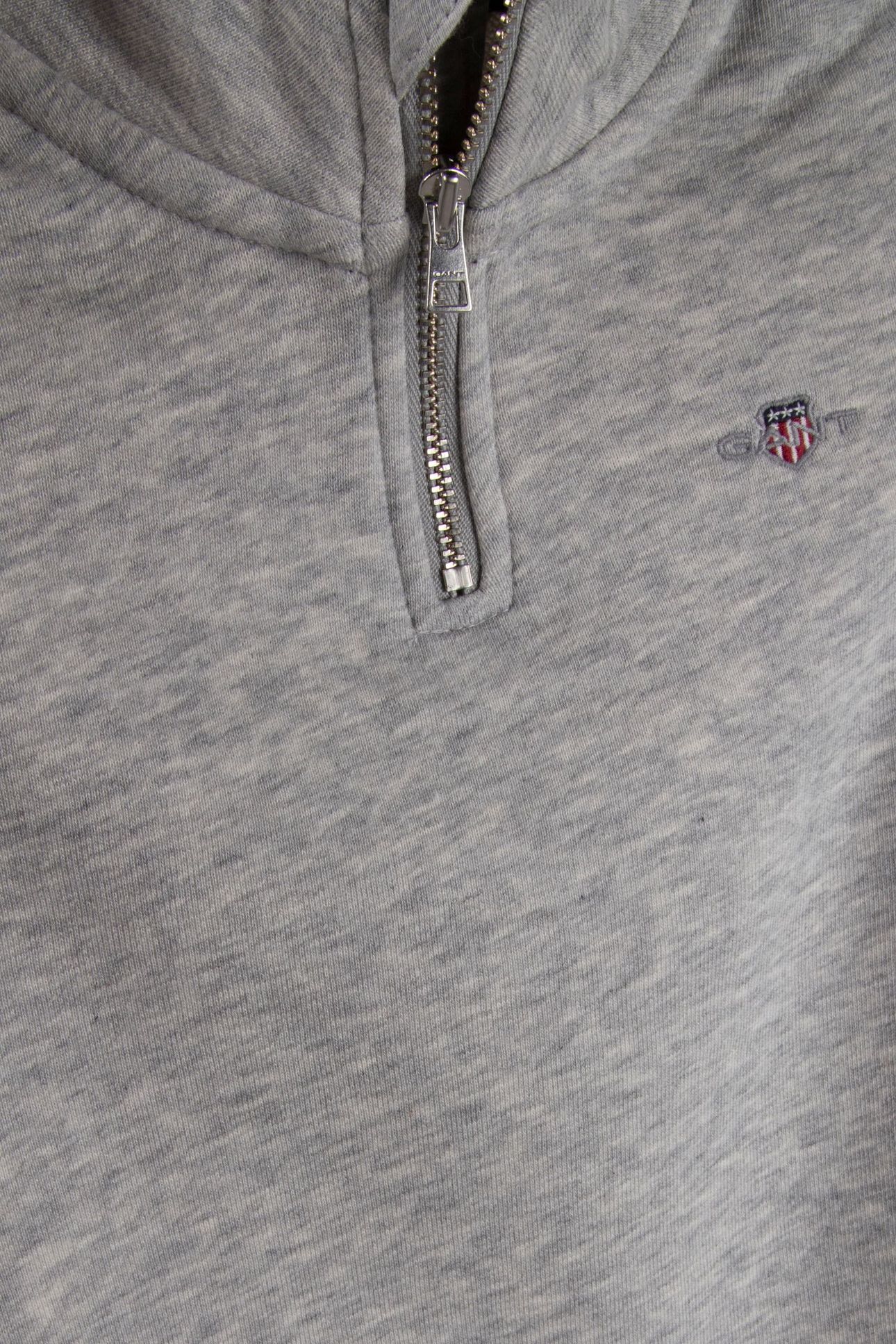 KIDS UNISEX SHIELD HALF ZIP SWEAT LIGHT GREY MELANGE 4