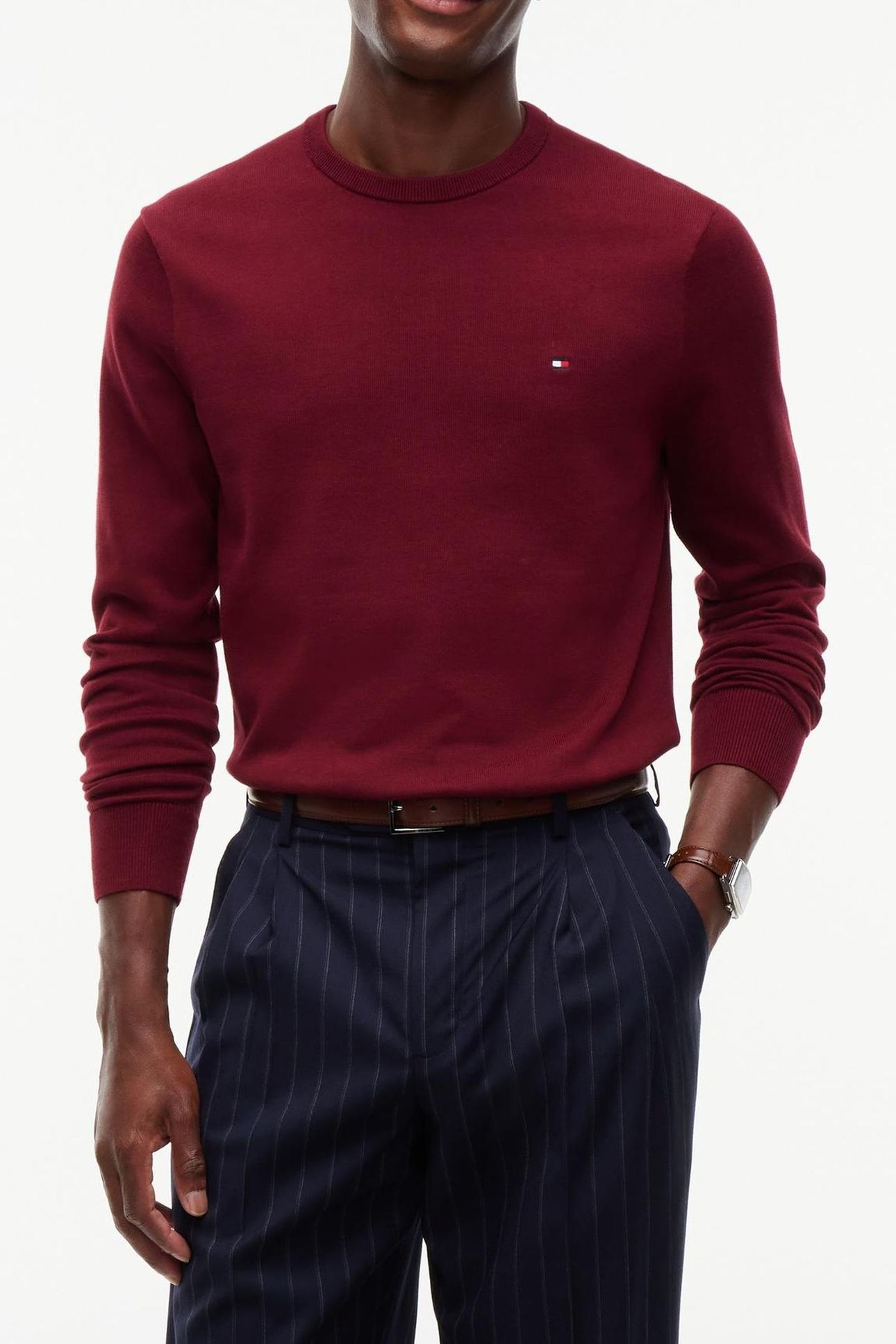 ESSENTIAL SEASONAL COTTON SWEATER PURPLE 1