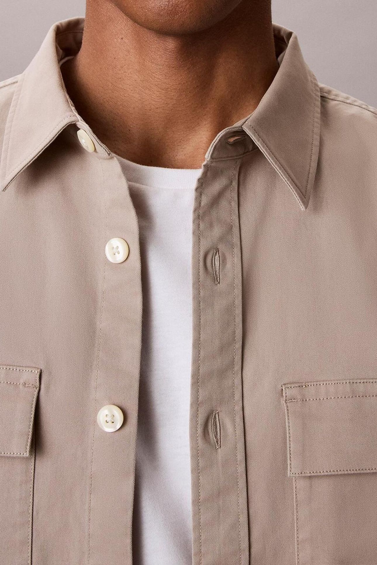 LS COMFORT COTTON SHIRT VINTAGE KHAKI 7