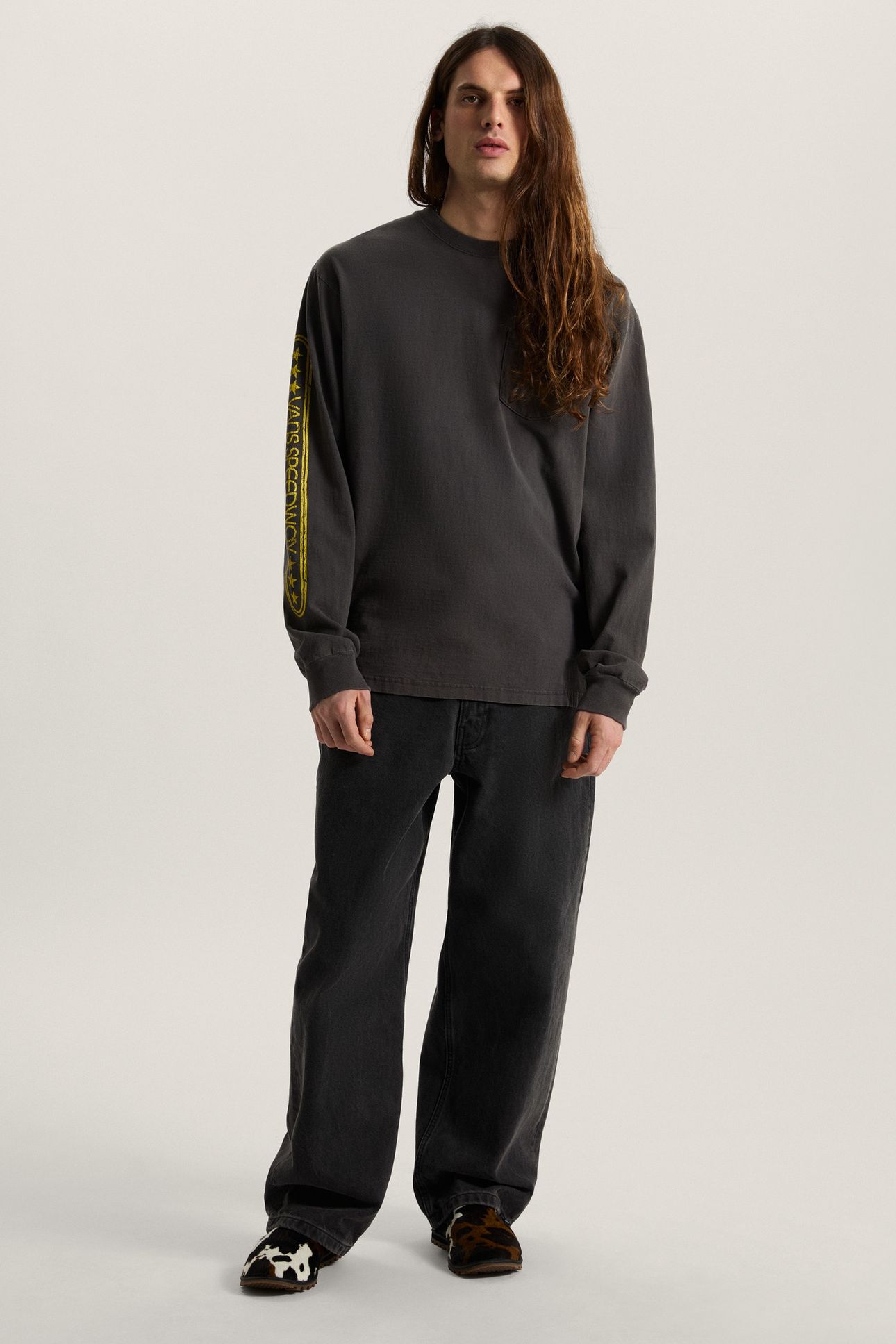 VANS SPEEDWAY LS TEE FADED BLACK 1