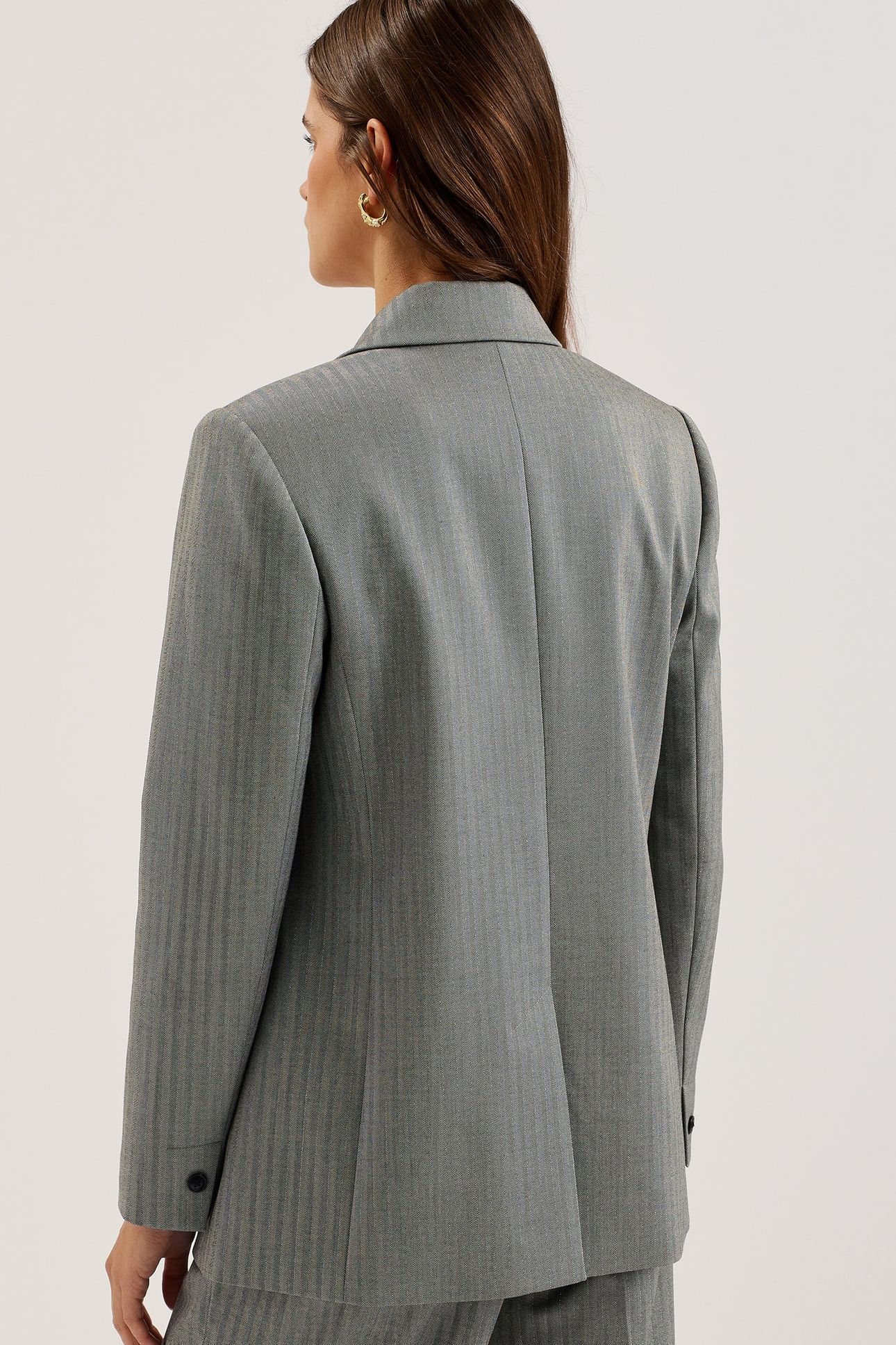 KOA PINSTRIPE SINGLE BREASTED TAILOR GREY 2