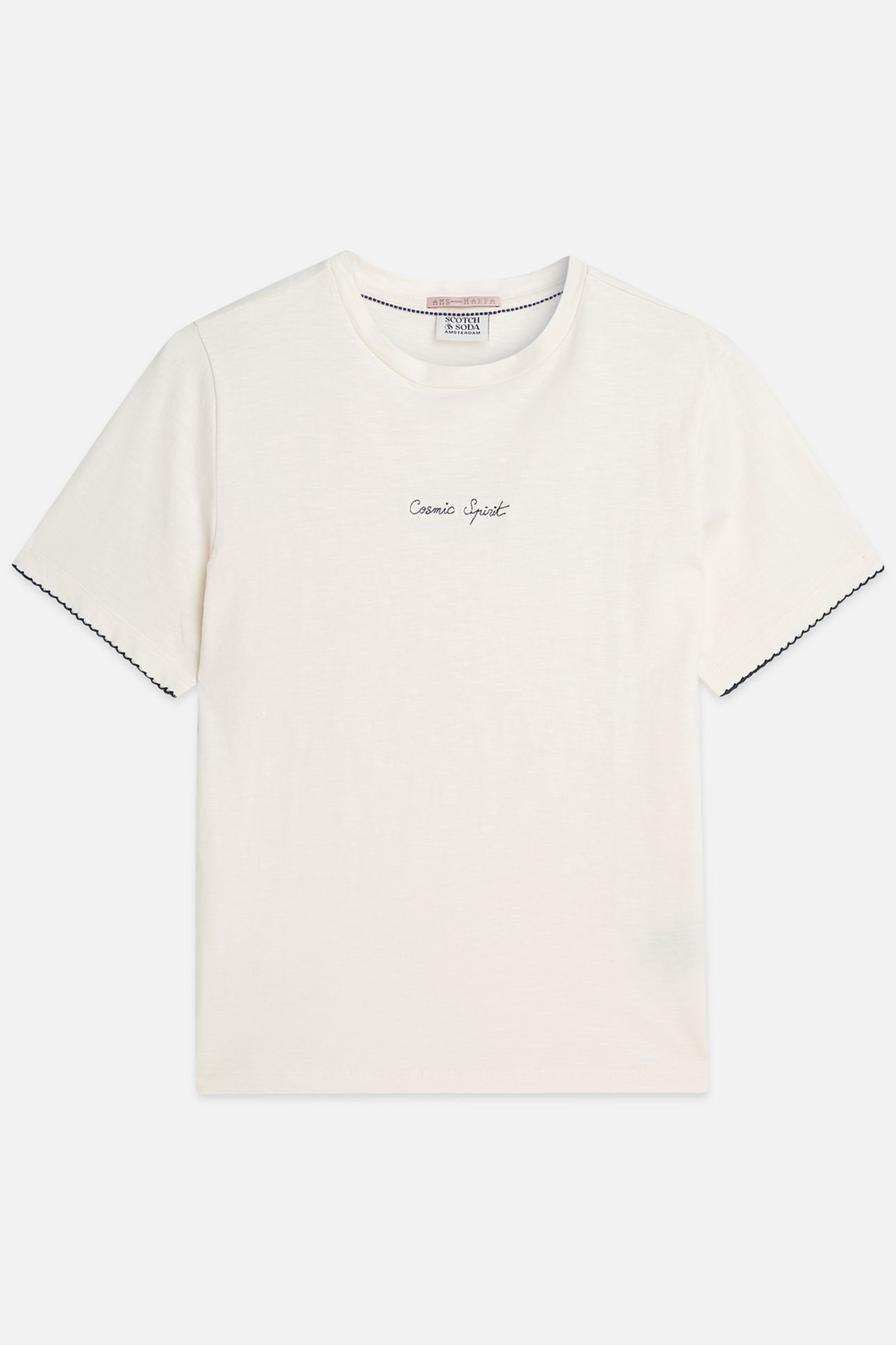 EMBROIDERED SLUB REGULAR-FIT T-SHIRT EGGNOG 4