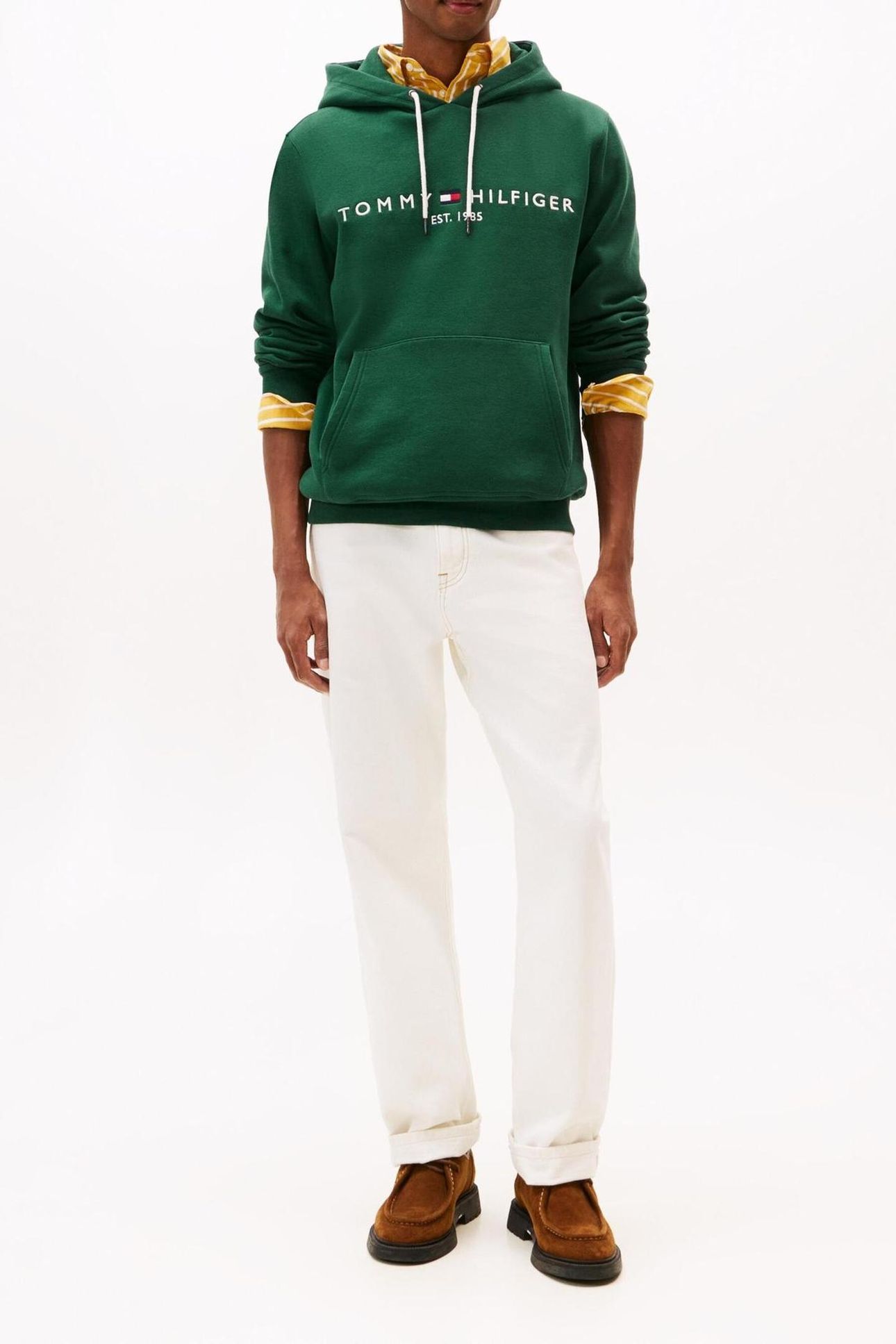 TOMMY LOGO HOODY ORNAMENTAL GREEN 2