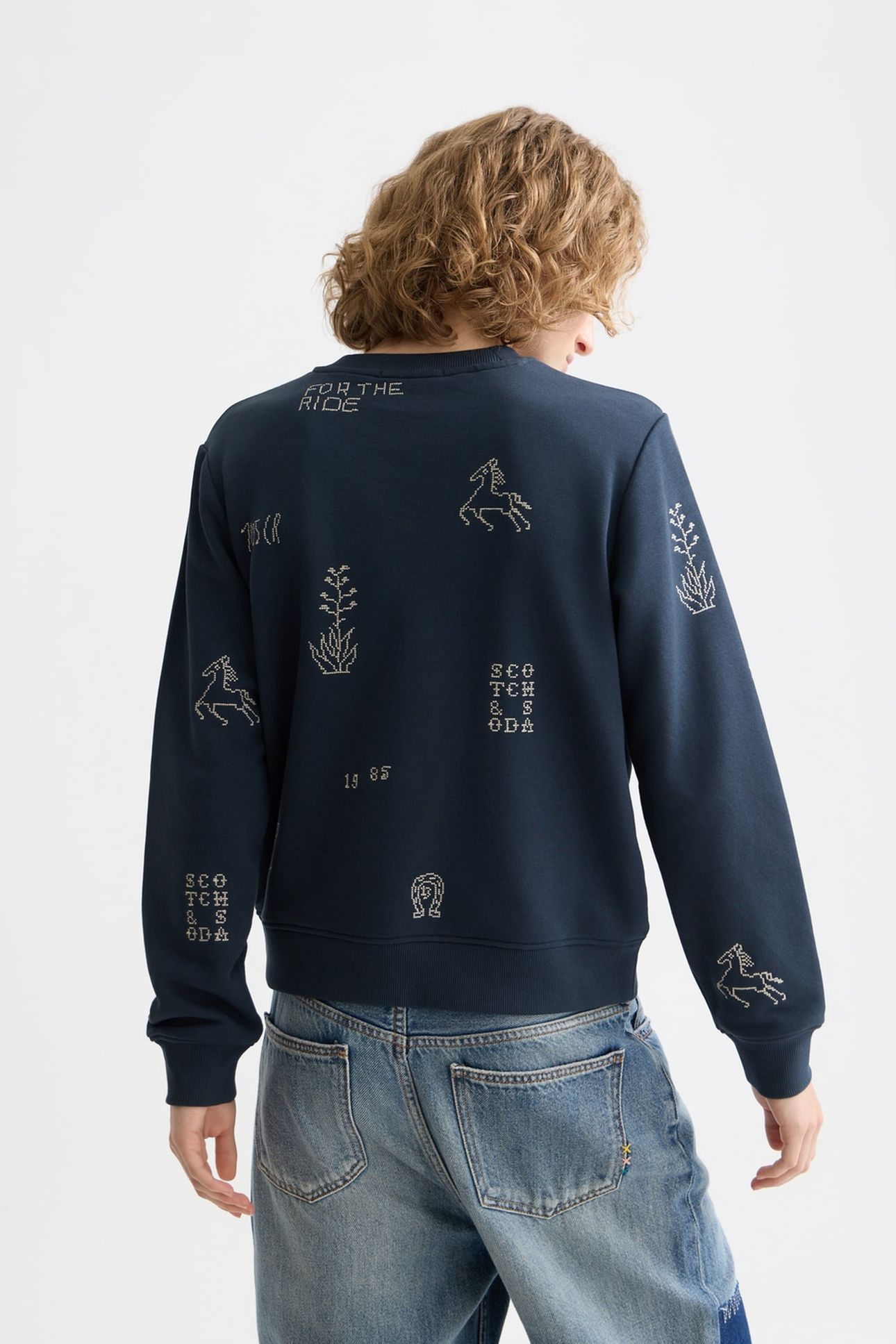 EMBROIDERED REGULAR FIT SWEATSHIRT CARBON 2