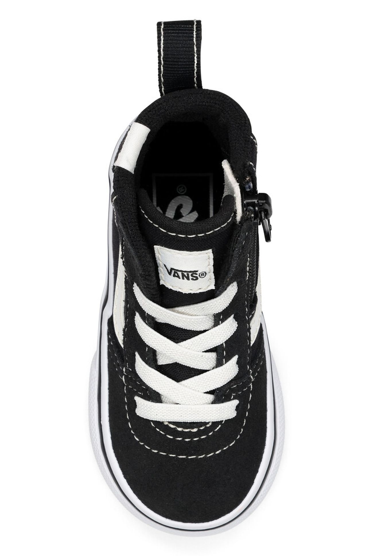 TODDLER ASHWOOD HI DECON SIDE ZIP SUEDE/CANVAS BLACK/WHITE 7