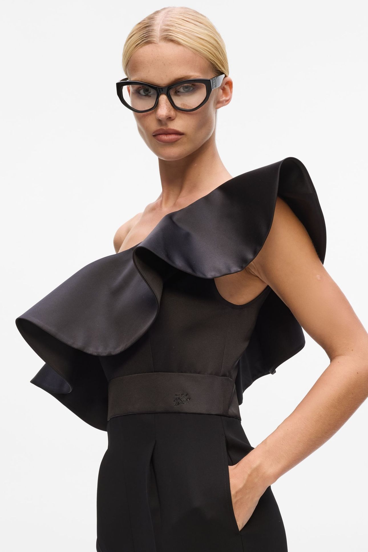 FRILL EVENING JUMPSUIT BLACK 6