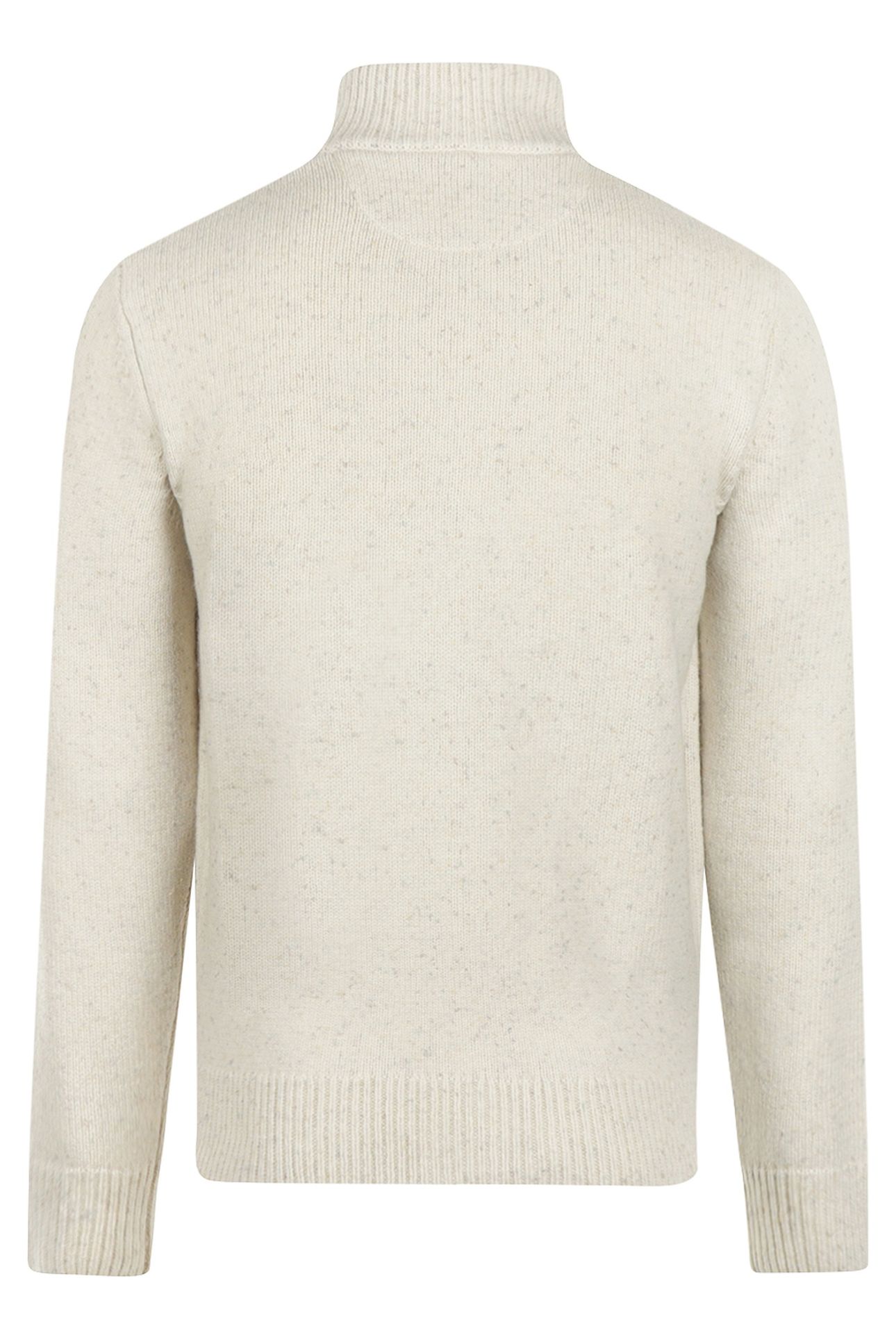 ZIP THRU FISHERMANS CARDIGAN STONE 2