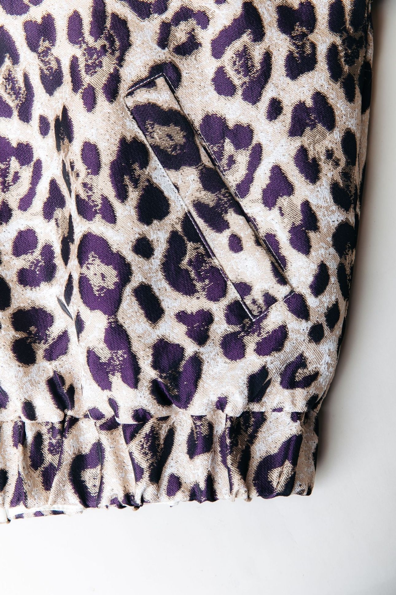 BENTE LEOPARD JACQUARD BOMBER JACKET BEIGE 5