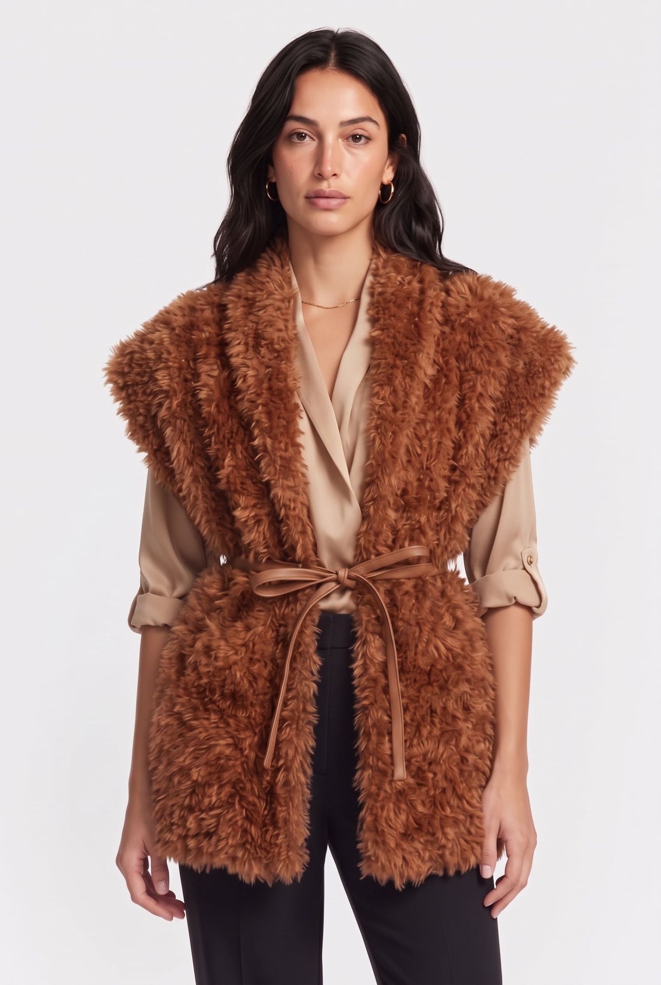 DIAZ GILET BROWN 1