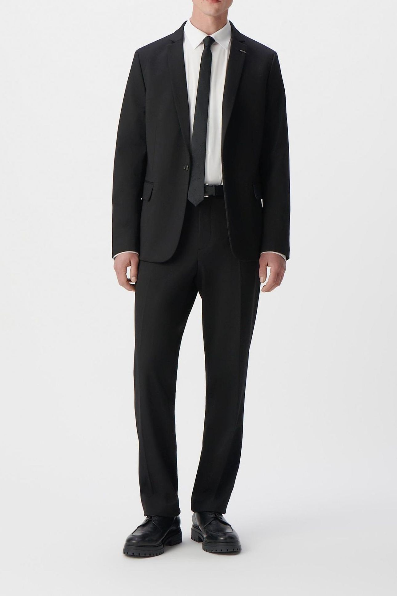 BLACK MILANO KNIT SLIM SUIT JACKET 2