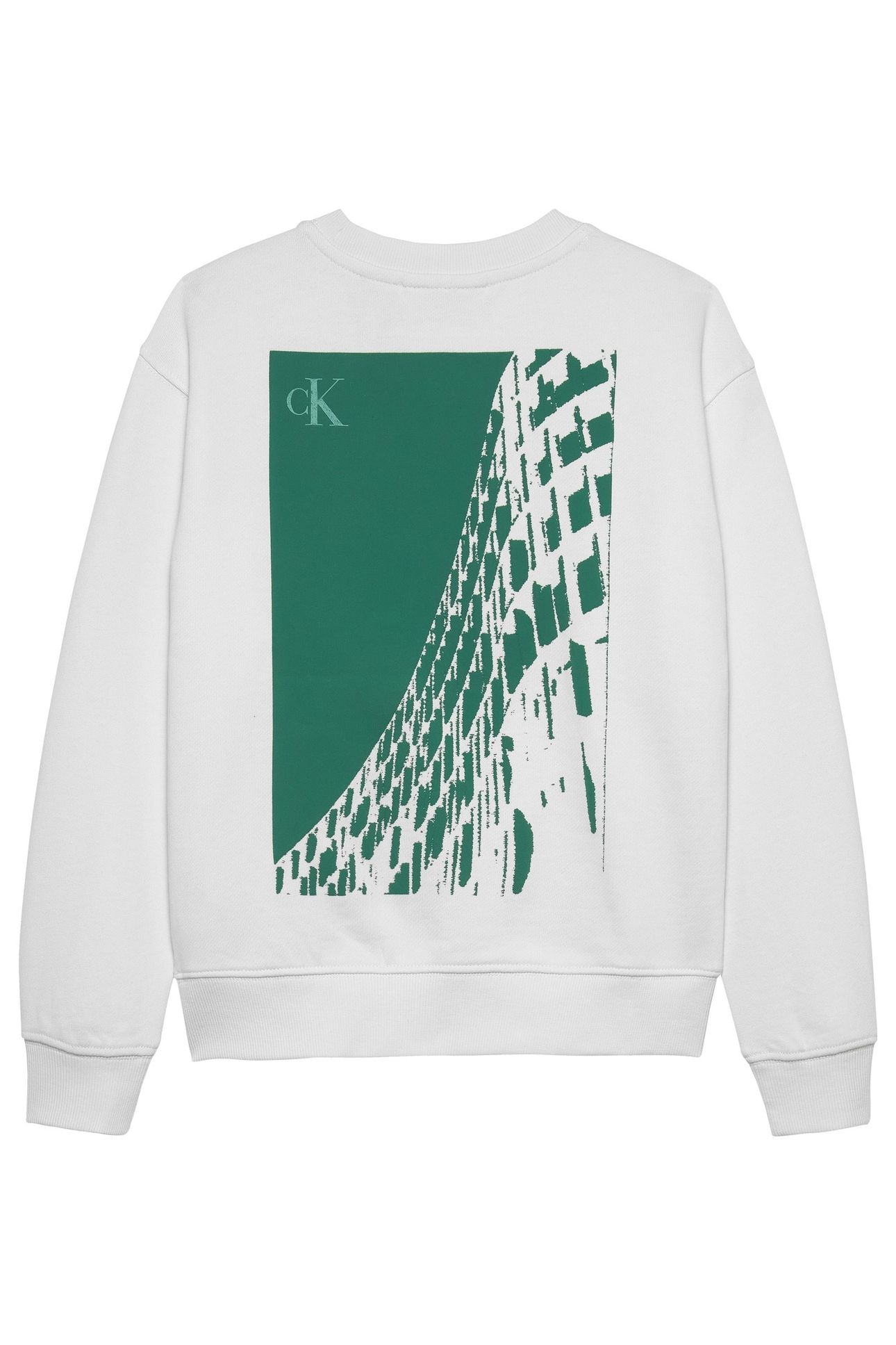 BOYS BACK GRAPHIC TERRY CREW BRIGHT WHITE 2