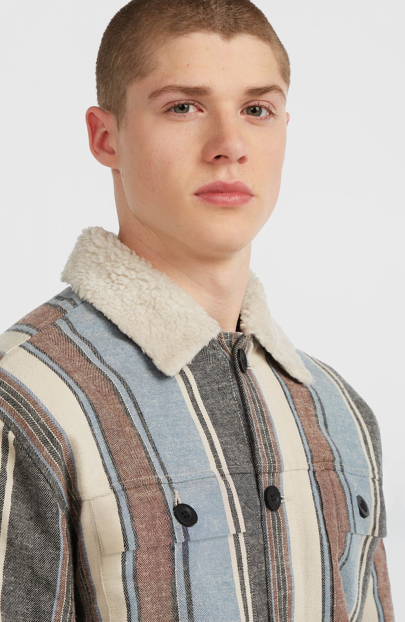 O'RIGINALS FLEECE LINED JACKET BLUE VINTAGE O'NEILL STRIPE 7