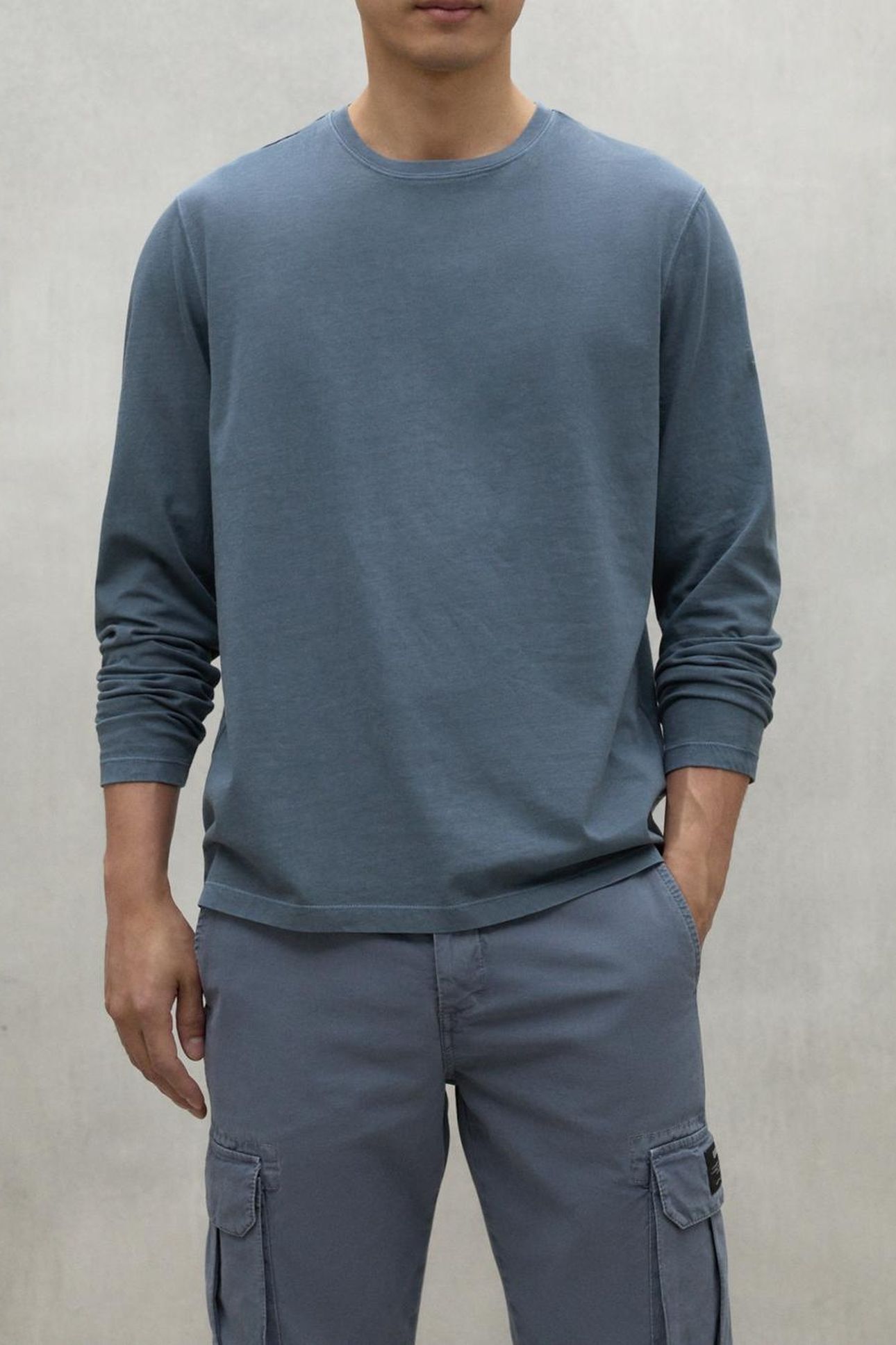 LAREDOALF LONG SLEEVE T-SHIRT STEEL BLUE 1