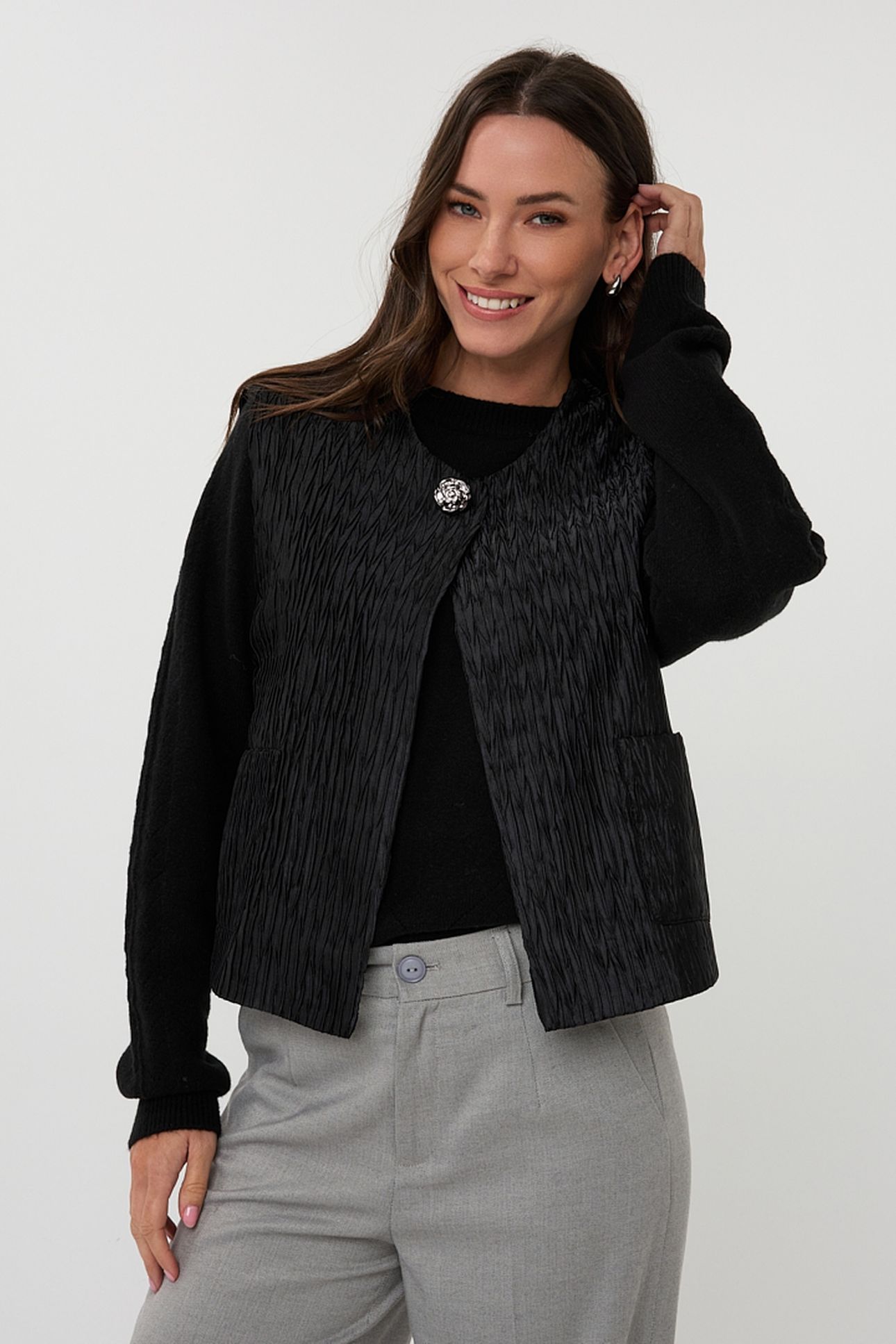 GILET CRINKLE BLACK 2