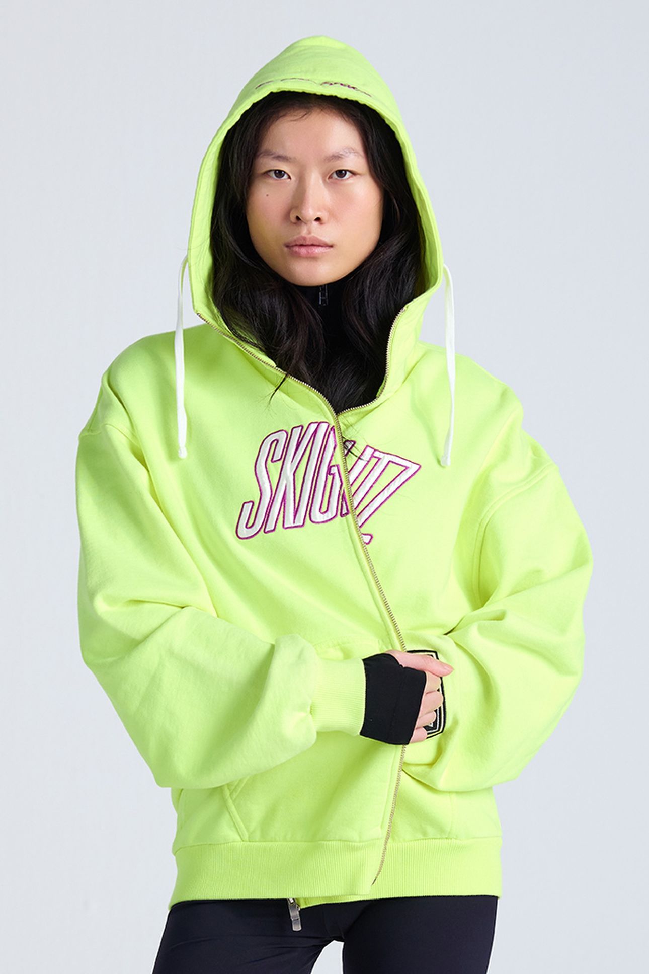 LENA ZIPPED HOODIE YELLOW 1