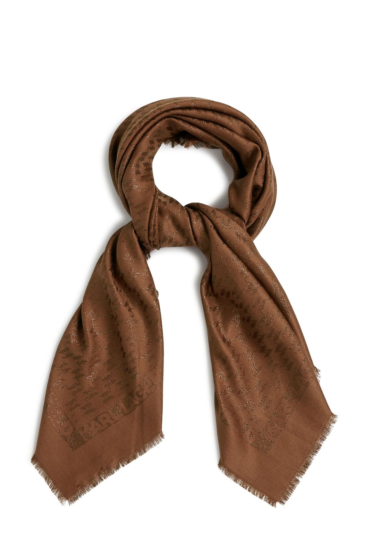 MONOGRAM LUREX JKRD SCARF FRIAR BROWN 1