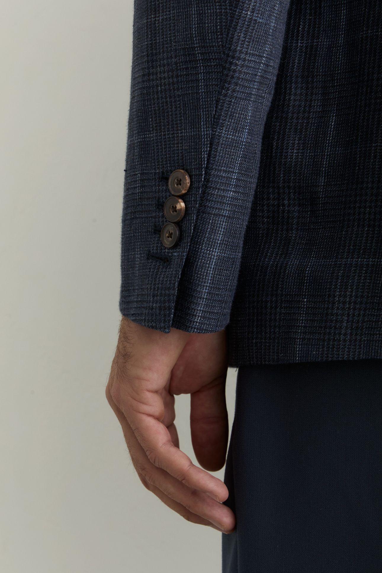 DB PEAK PRINCE OF WALES CHECK BLAZER NAVY 6