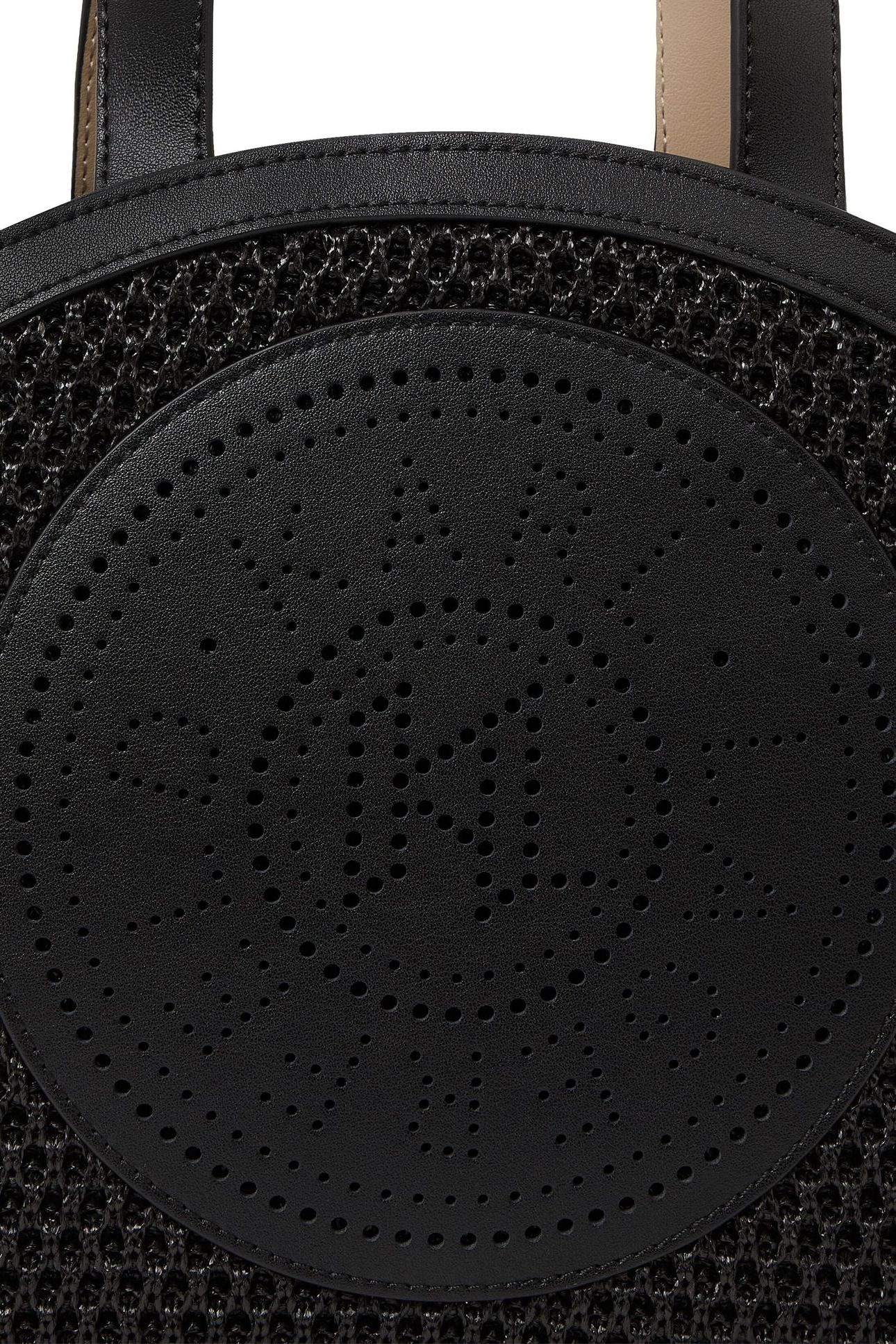 K/CIRCLE SM TOTE RAFFIA MESH BLACK 5