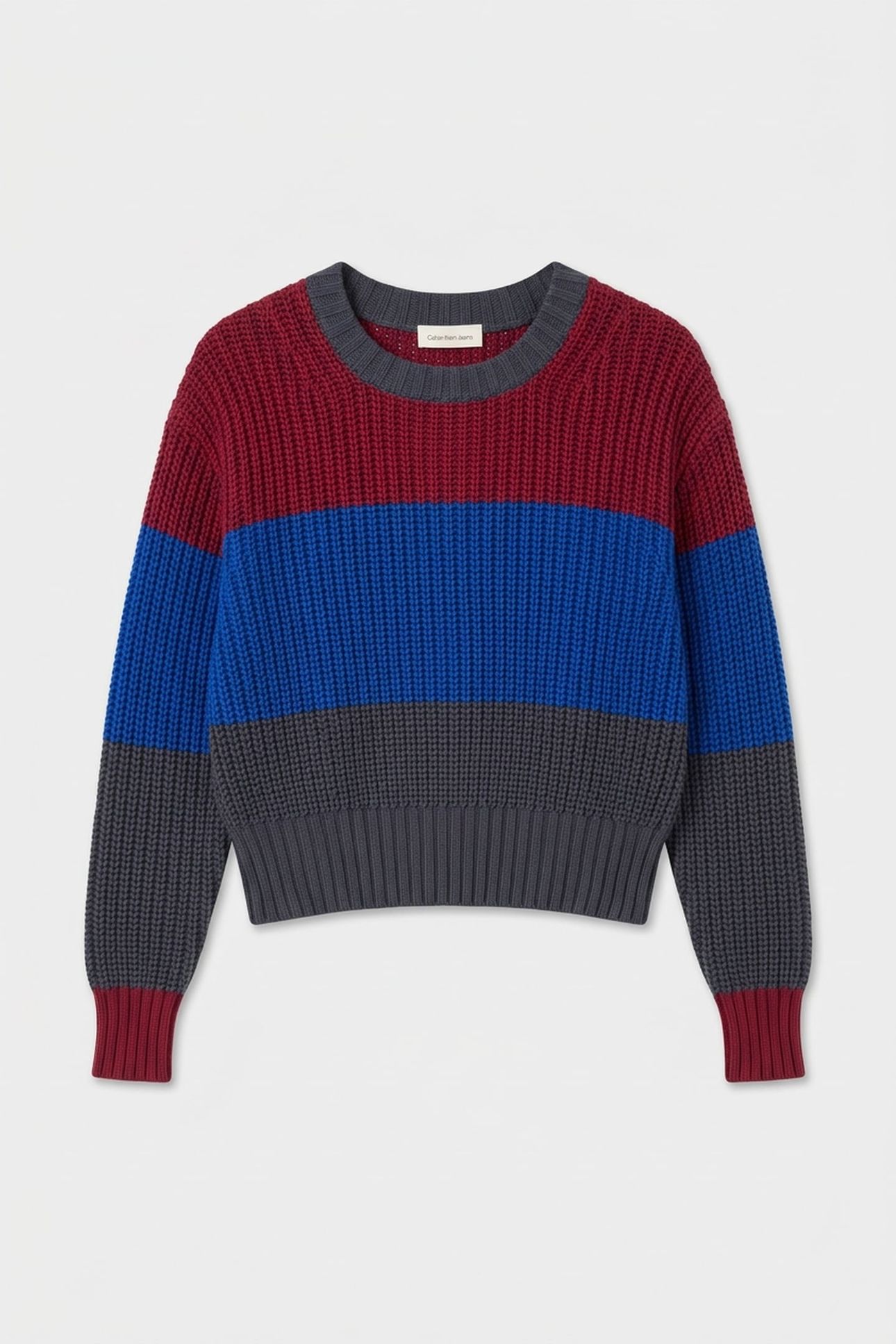 CHUNKY STRIPE CREW NECK INKWELL COMBO 3