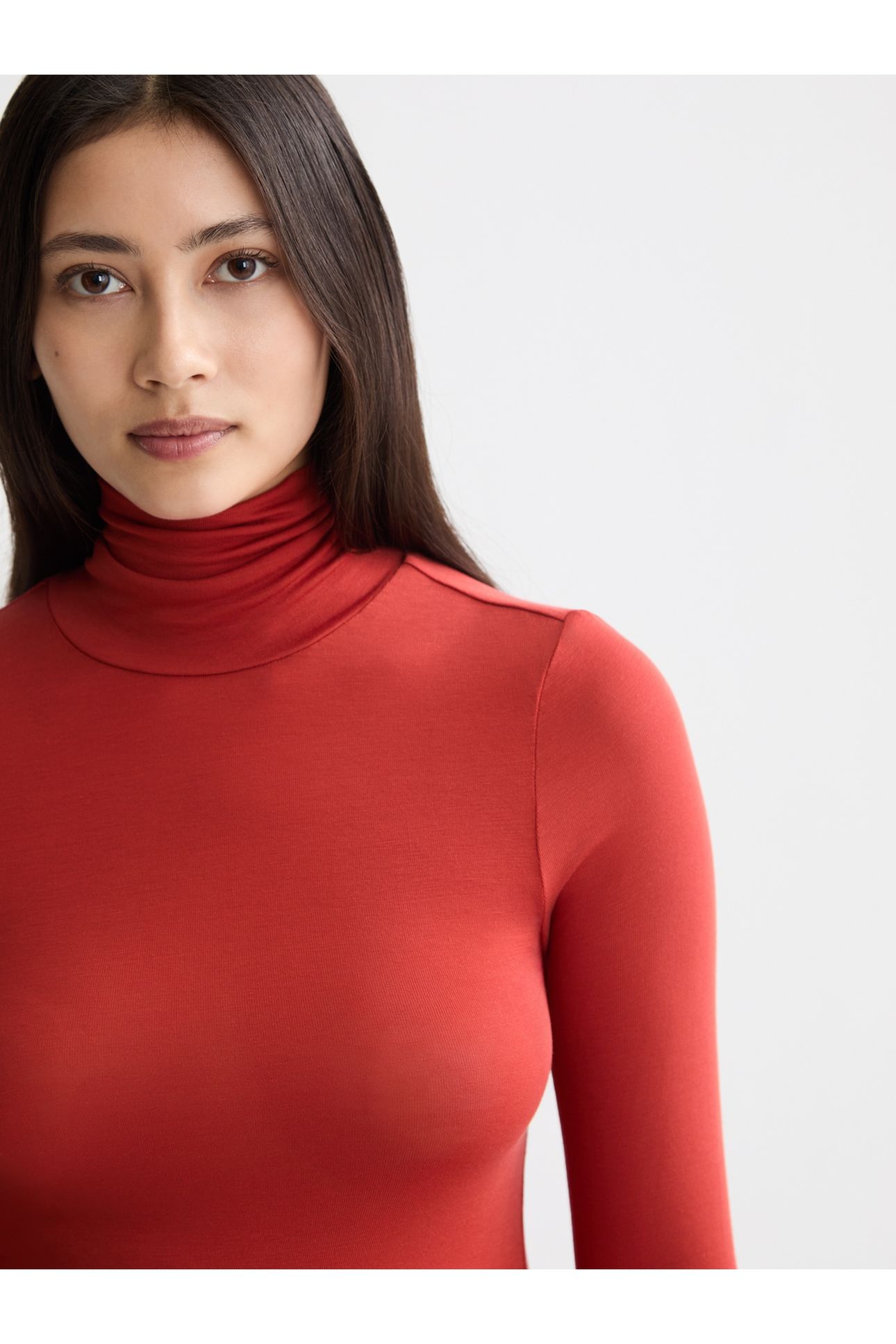 ROLL UP NECK LONG SLEEVE T-SHIRT KETCHUP 6