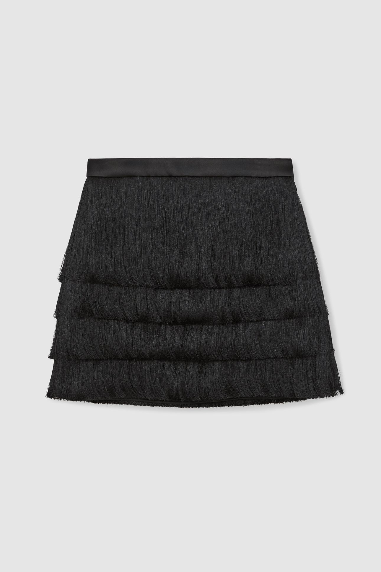 FRINGE MINI SKIRT BLACK 3