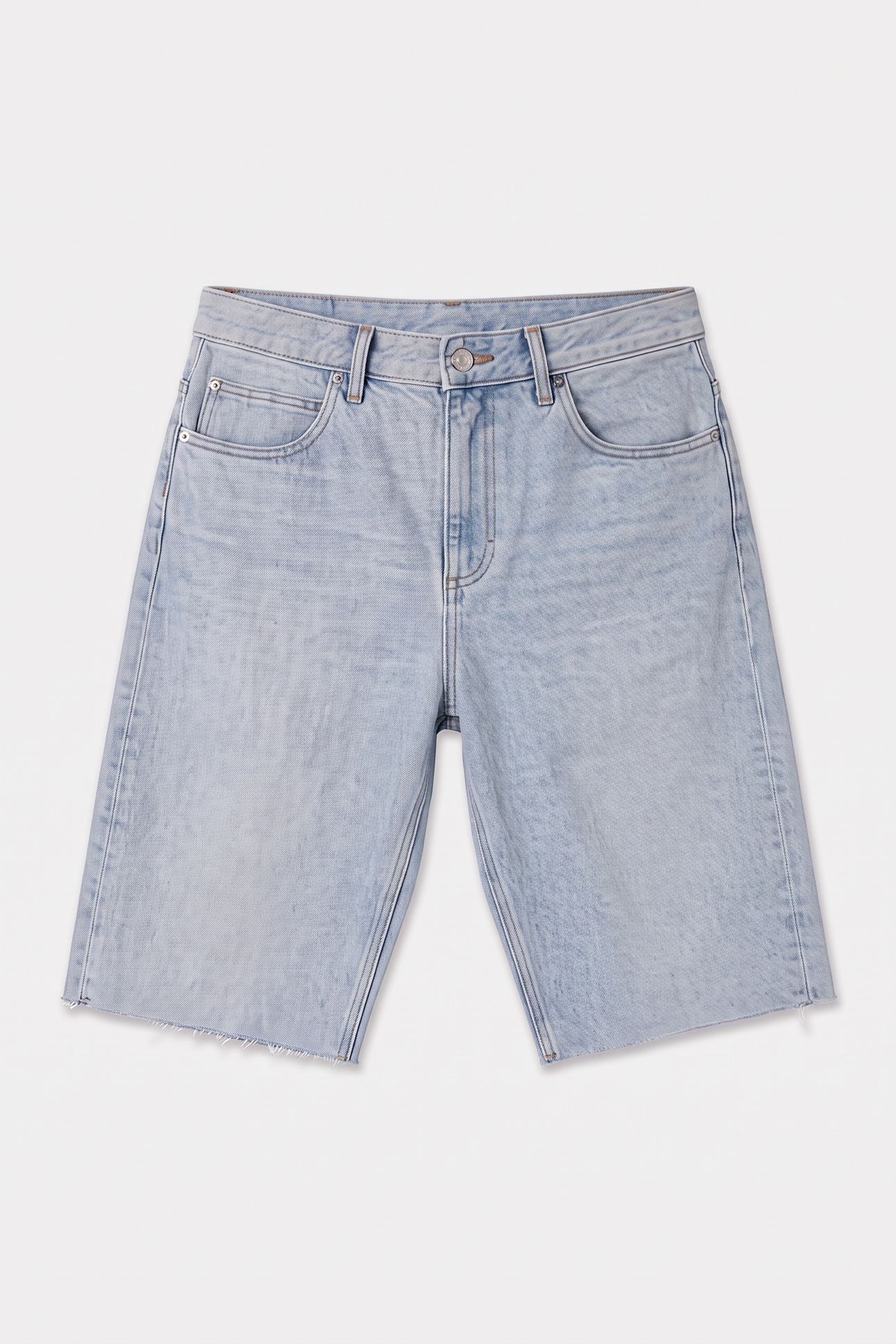 UNISEX DENIM BERMUDA SHORTS LIGHT BLUE 5