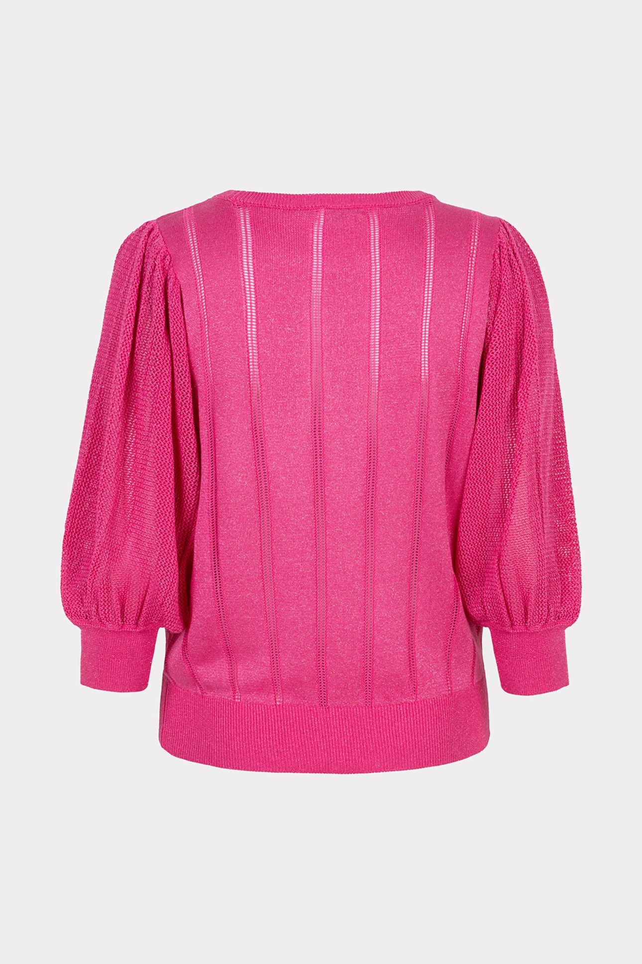 SWEATER SHORT PUFFSLEEVES LUREX FRAMBOISE 2