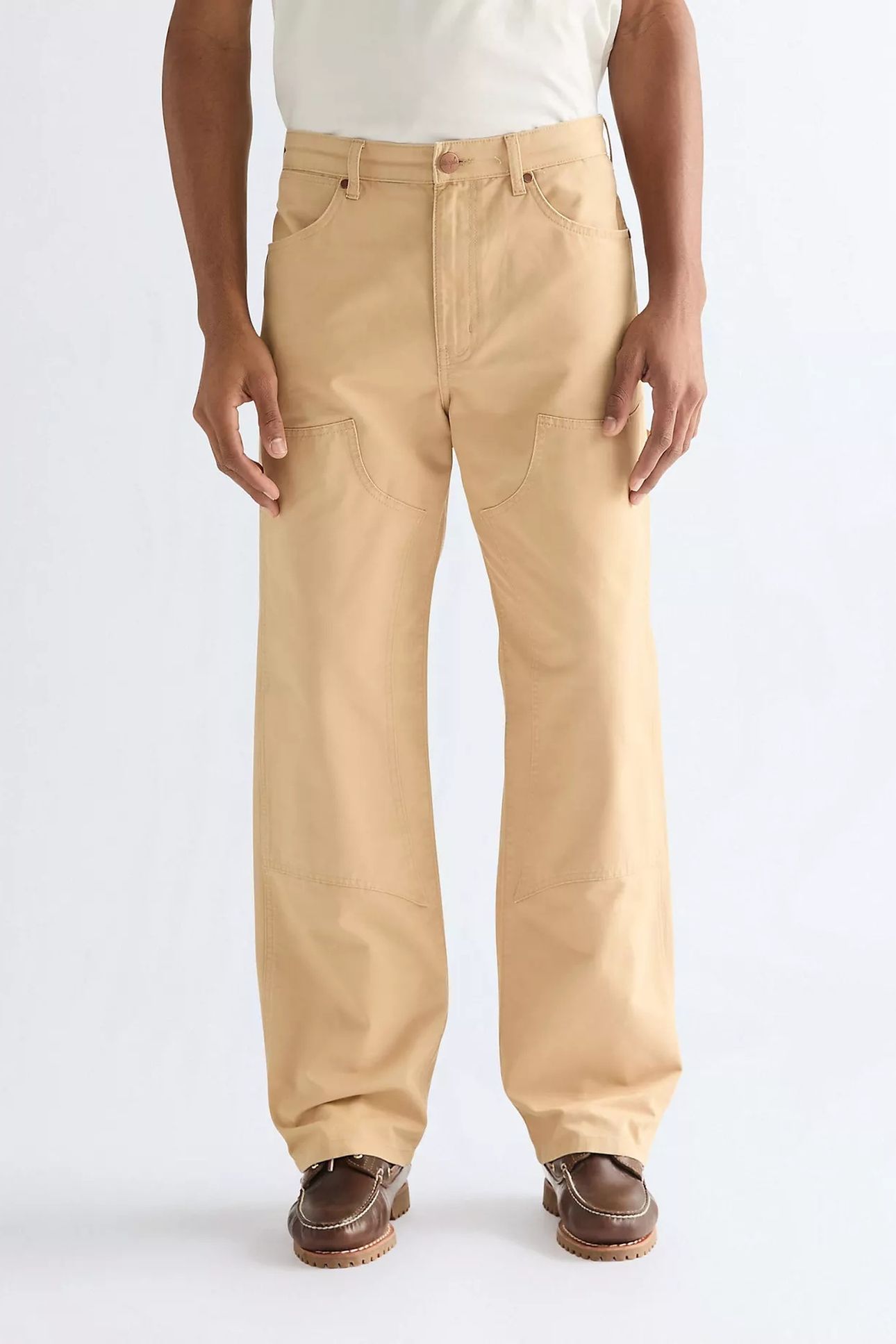 DOUBLE KNEE CARPENTER GOLDEN WHE JEANS BROWN 1