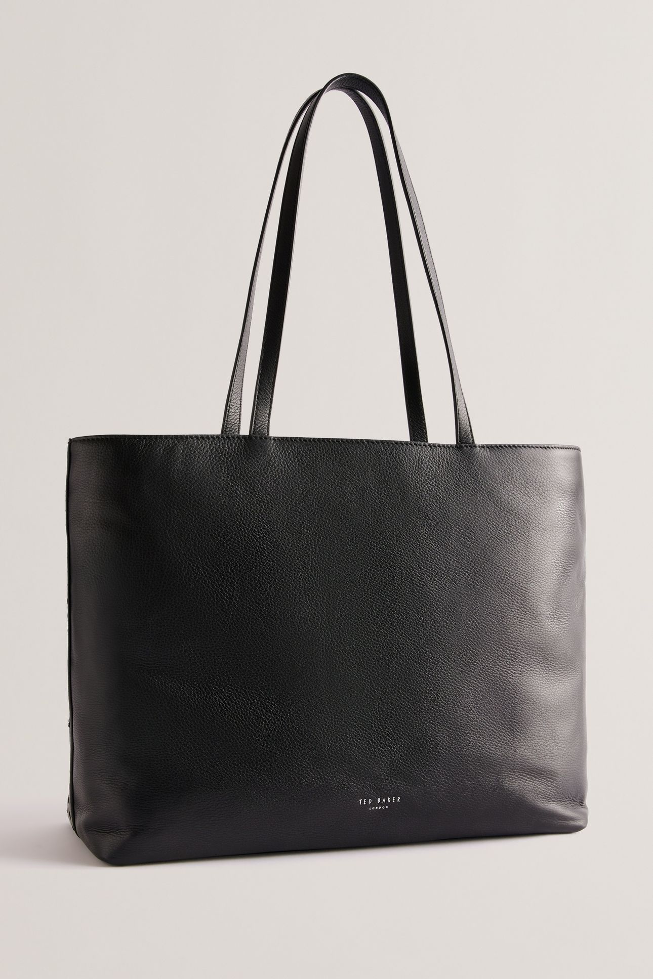 STALIE CHECKED STITCH DETAIL TOTE BAG BLACK 1