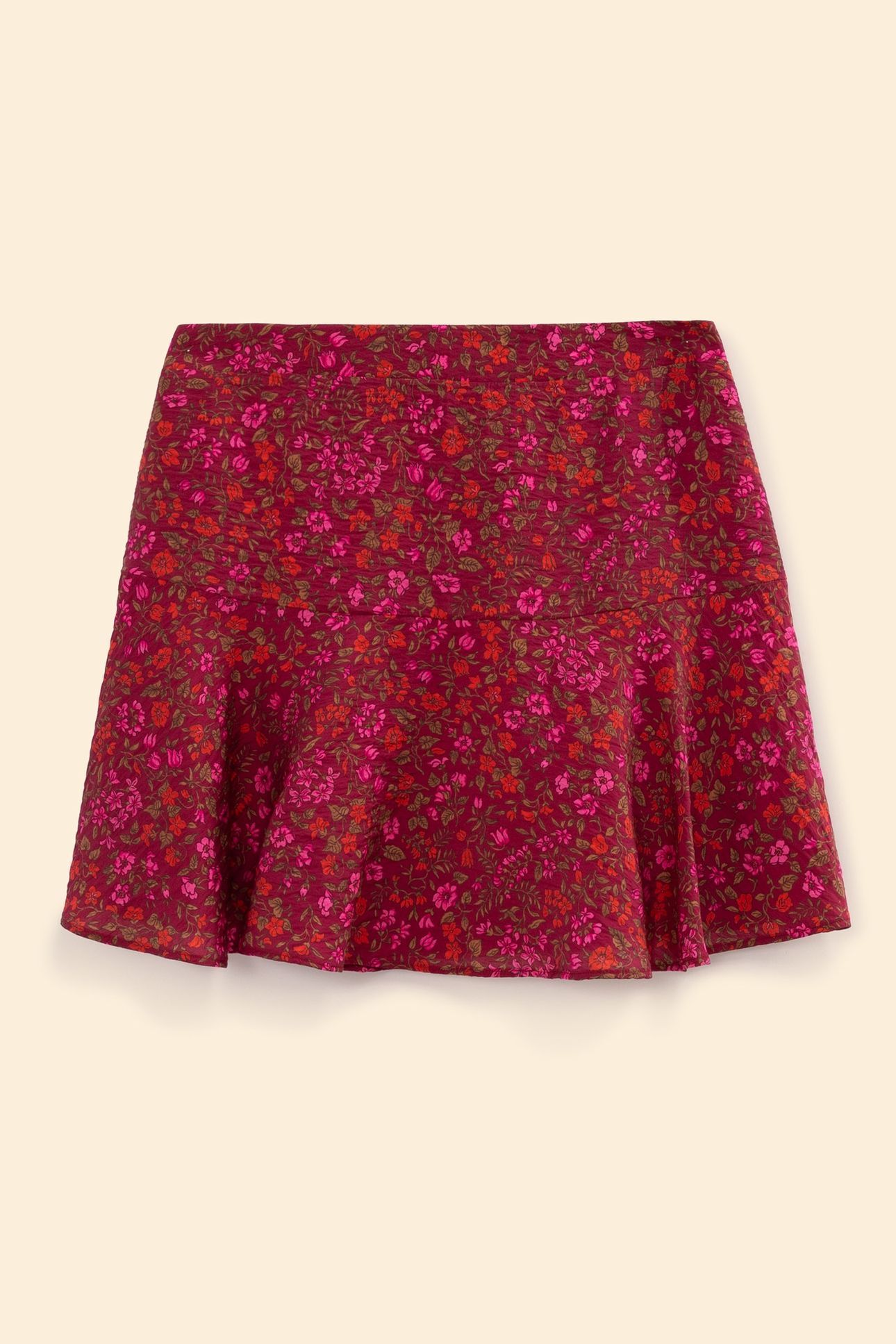 PINK SHORT SKIRT WITH FLORAL PRINT 4
