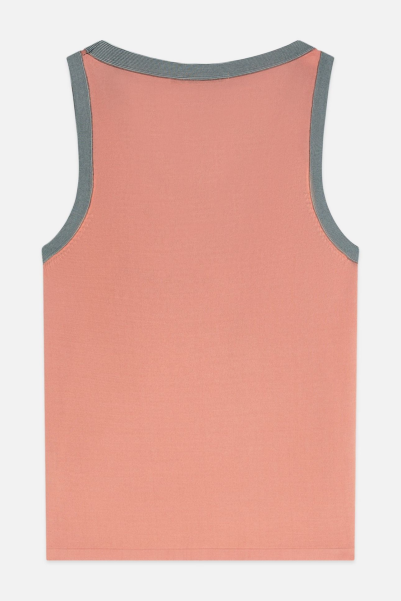 STRIPE TRIM RELAXED KNITTED VEST CANYON CLAY 4