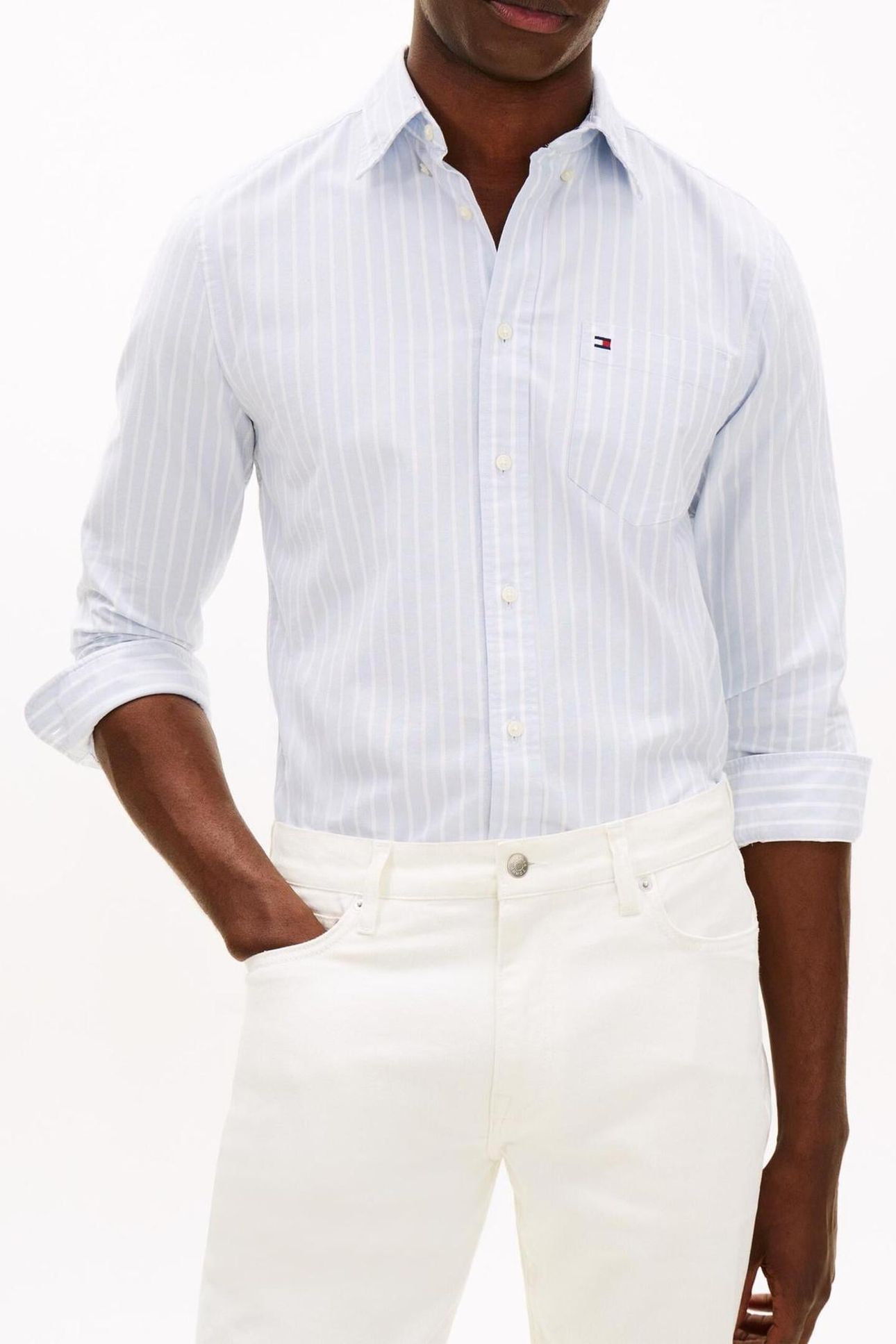 HERITAGE OXFORD WIDE SHIRT BREEZY BLUE/WHITE 1