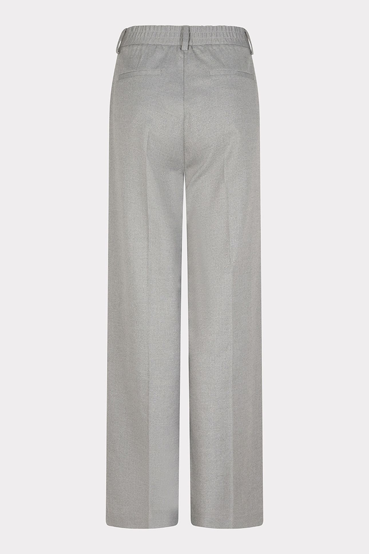 TROUSERS WIDE LEG LUREX LIGHT GREY MELANGE 5