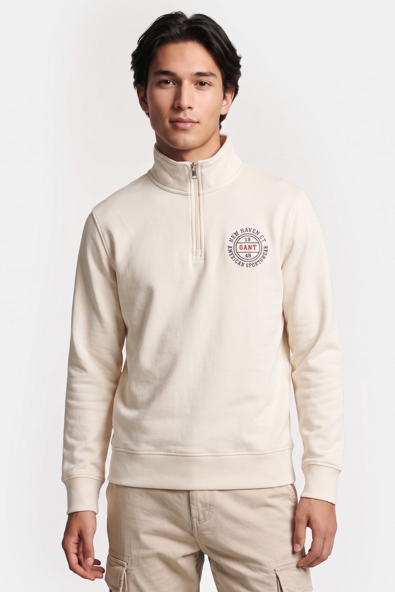 GRAPHIC HALFZIP CREAM 1