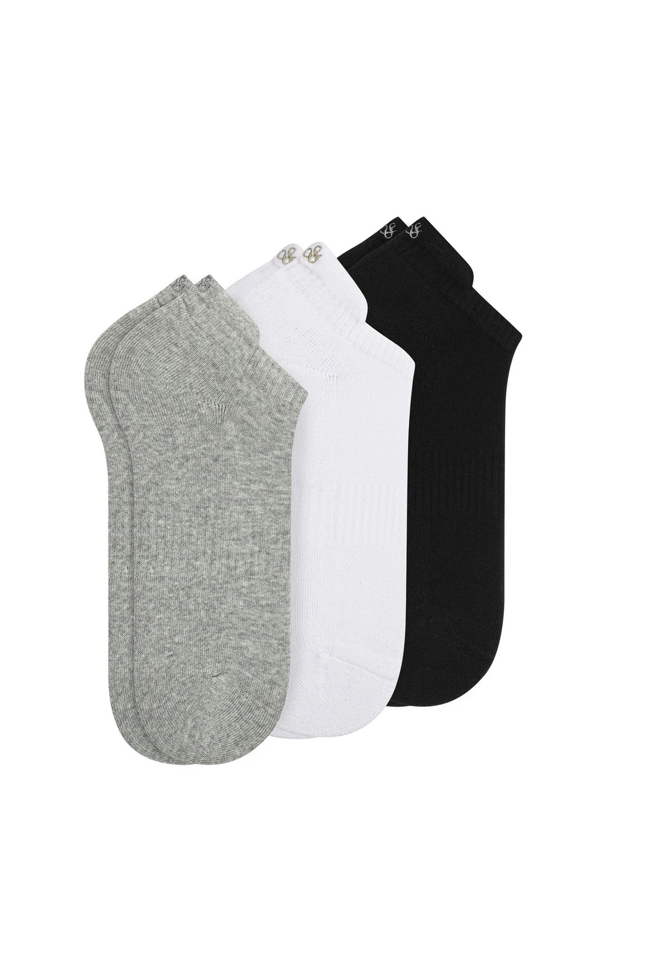 3PK MENS 1/2 TEERRY LOW CUT MEDIUM GREY 1