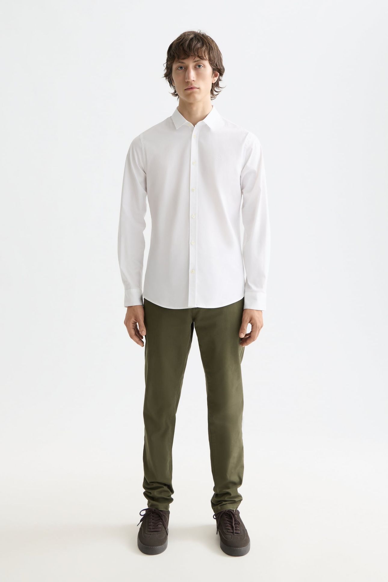 COTTON POPLIN SLIM-FIT SHIRT WHITE/PASTEL 3