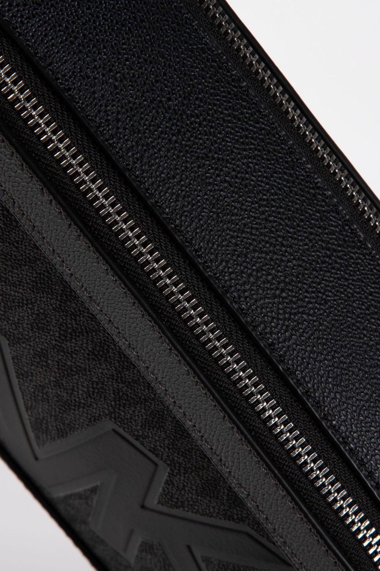 DOUBLE ZIP LONG CROSSBODY GUNMETAL 5