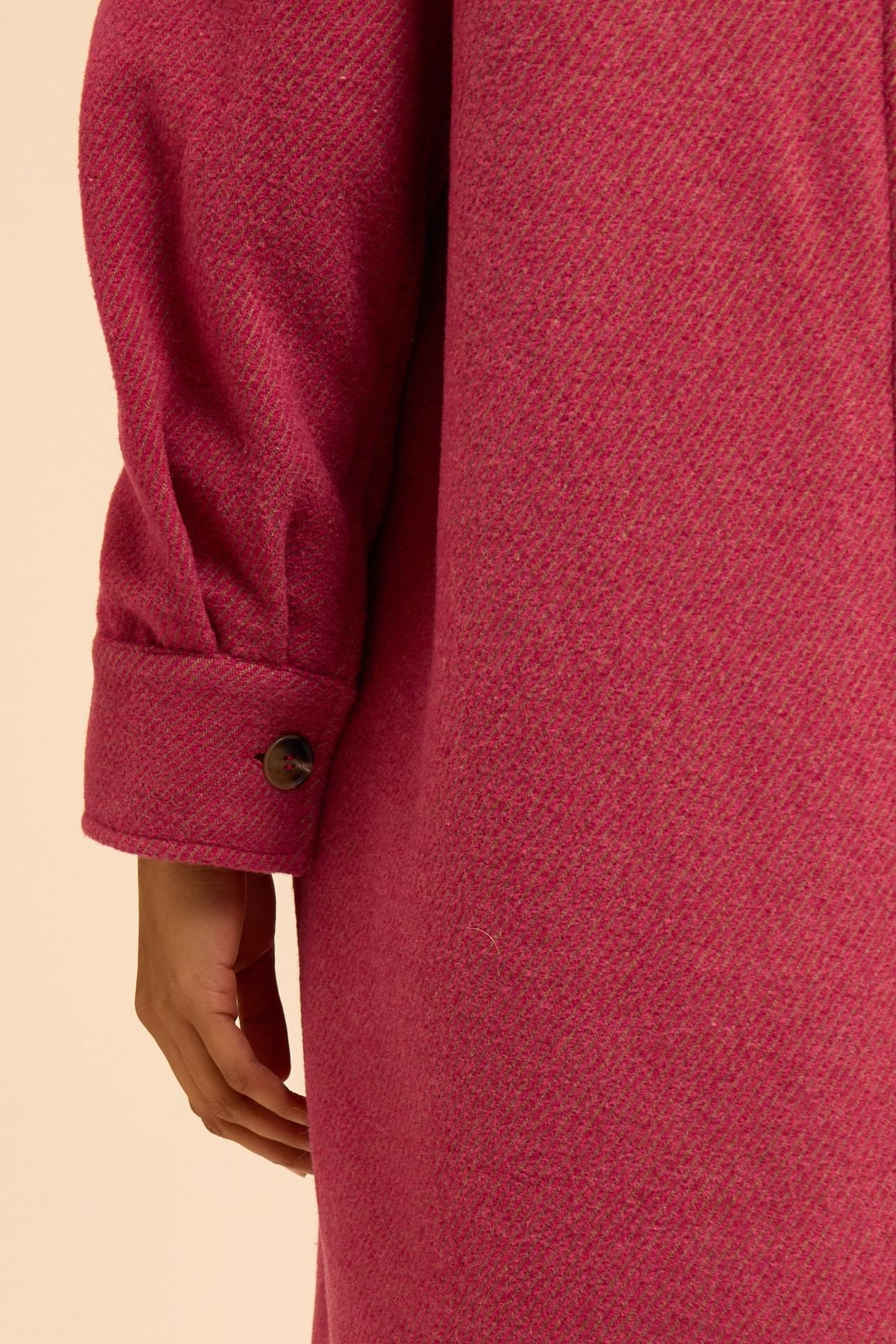 PINK STRIPED LONG COAT 5