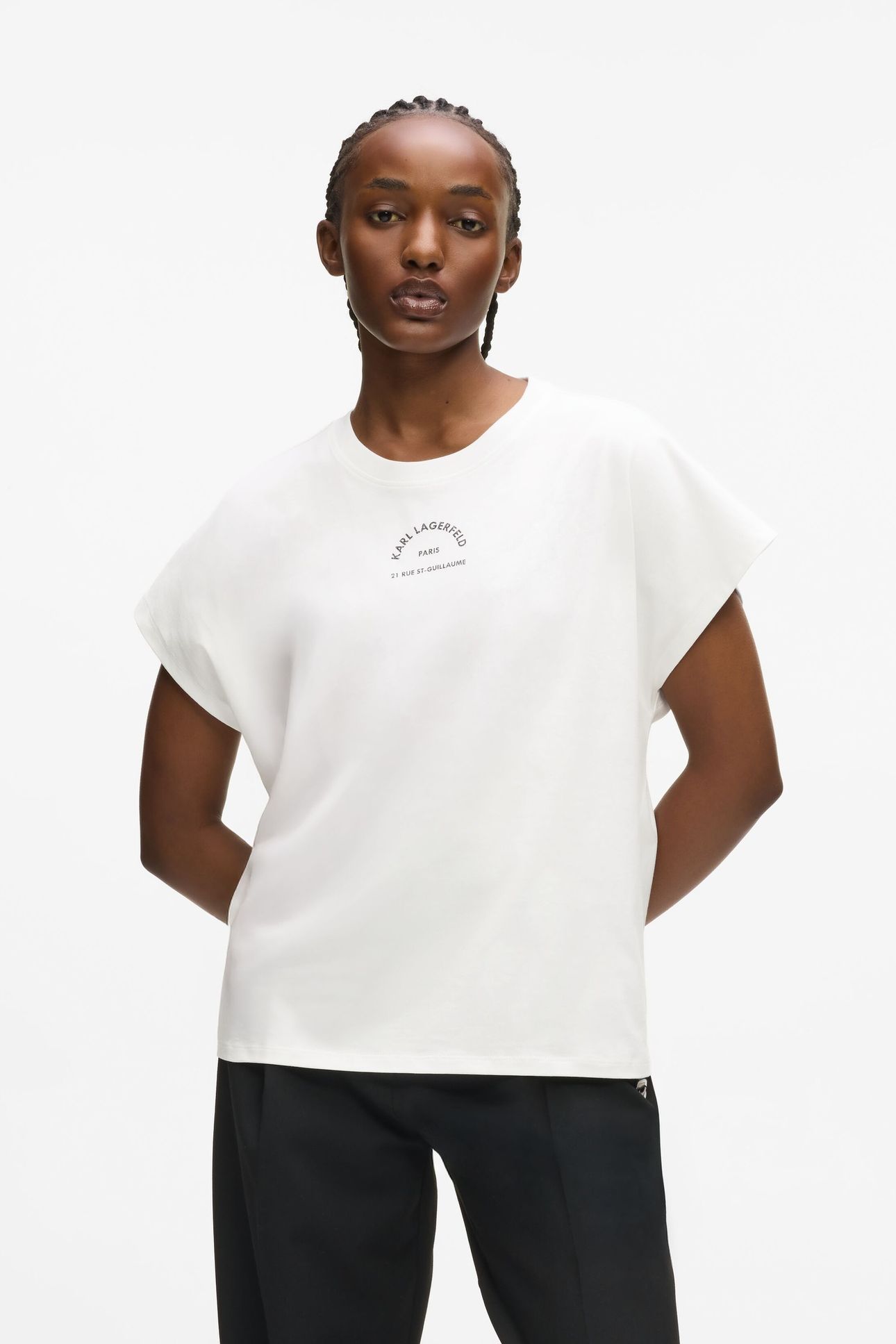RSG GLITTER RELAXED T-SHIRT WHITE 1
