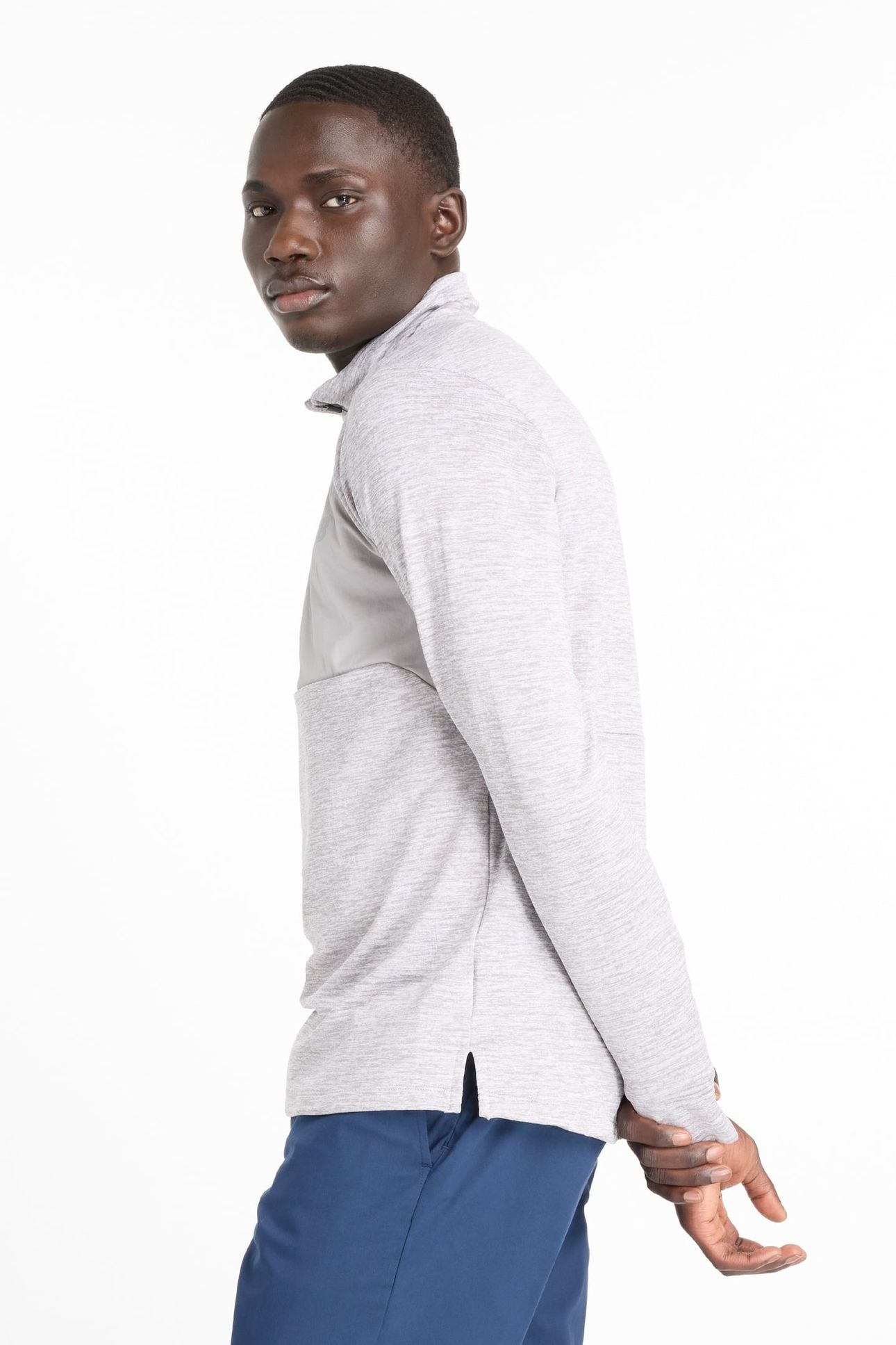 RC ESSENTIAL HEAT GRID 1/2 ZIP ATHLETIC GRE 4