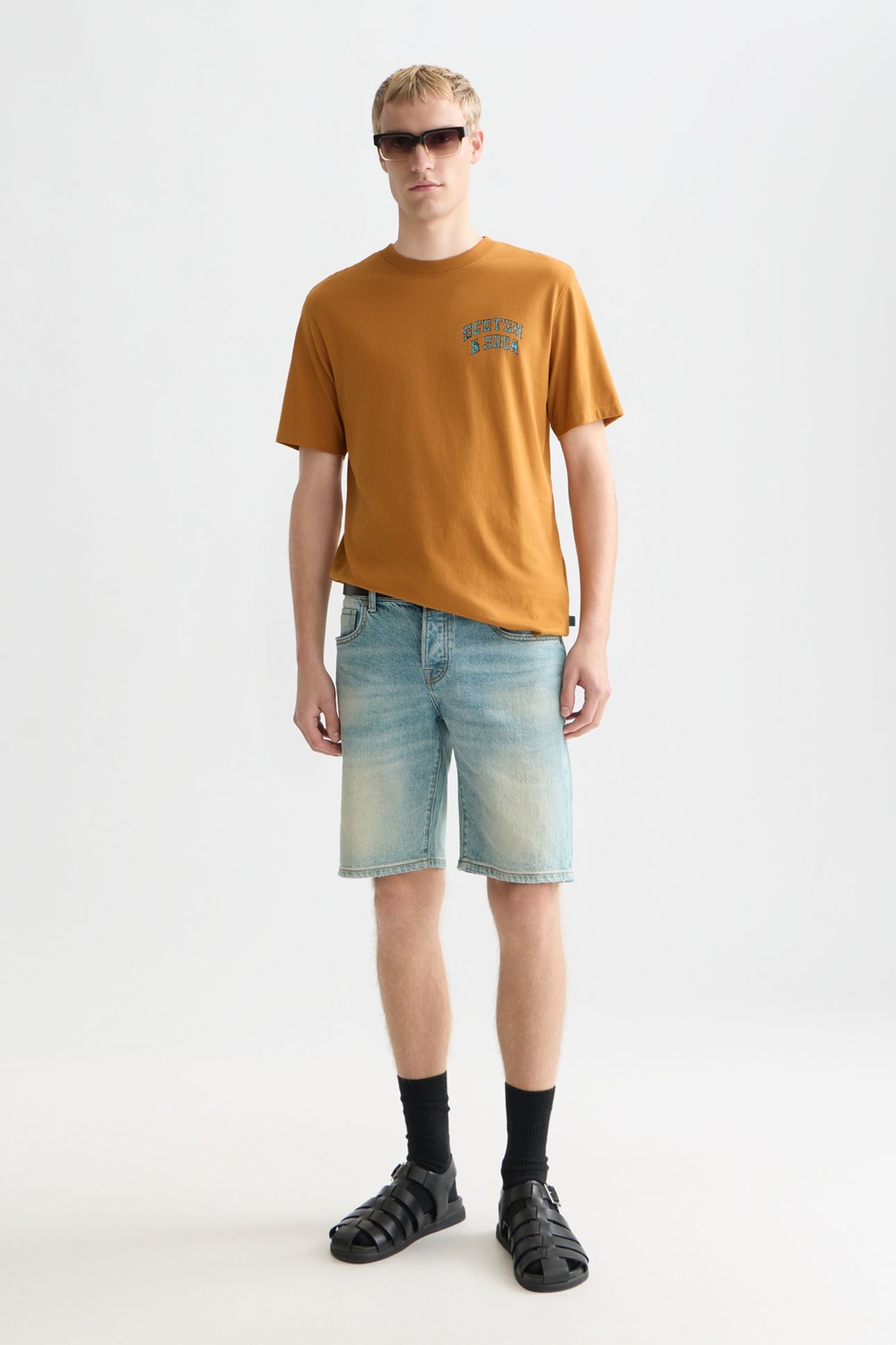 FRONT AND BACK ARTWORK REGULARFIT TSHIRT MEDIUM BROWN 3