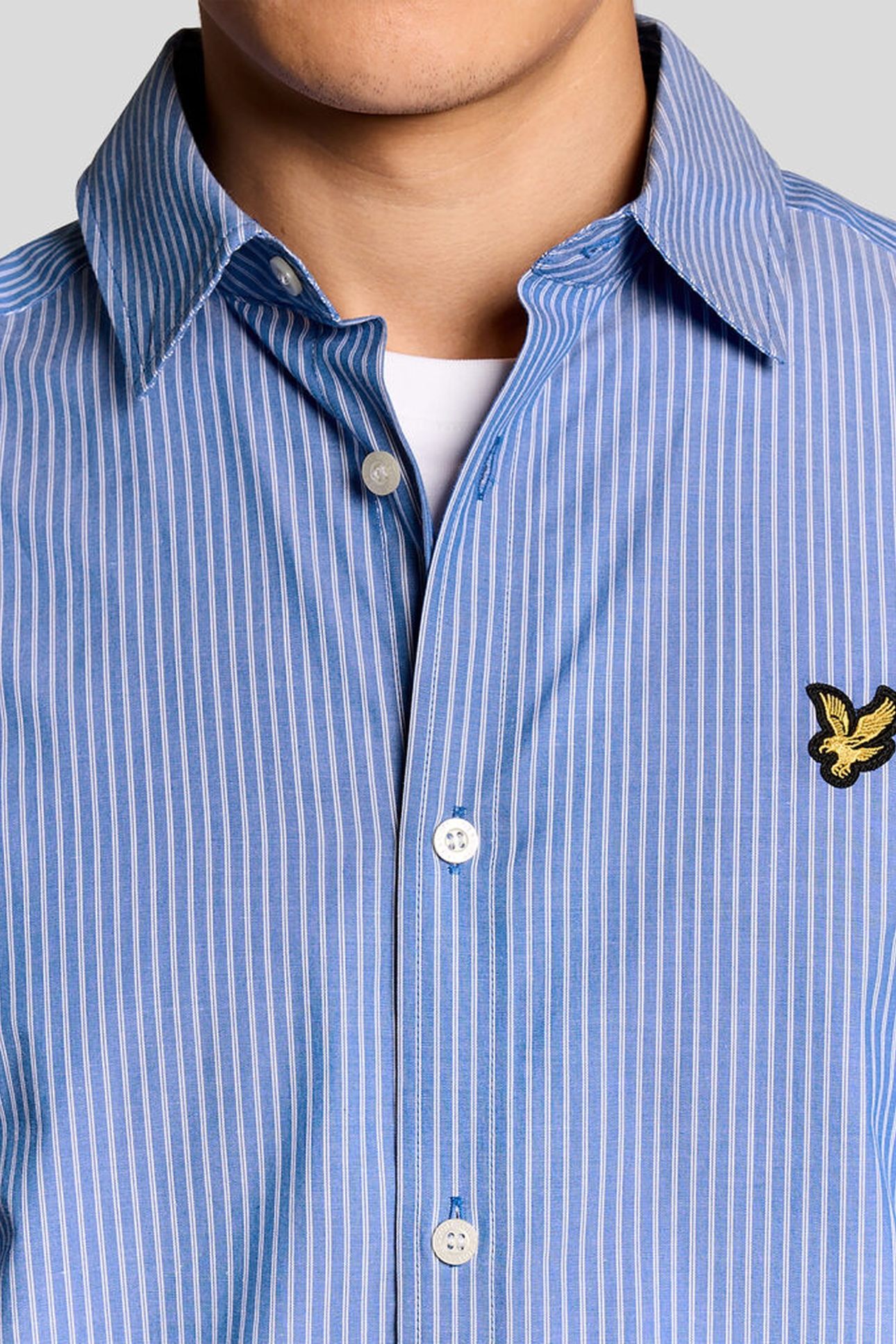 TWIN STRIPE SHIRT LUCID BLUE/WHITE 5