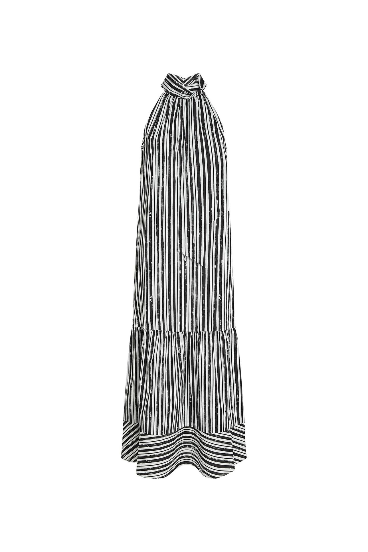MAXI COTTON STRIPE DRESS BLACK STRIPES 4