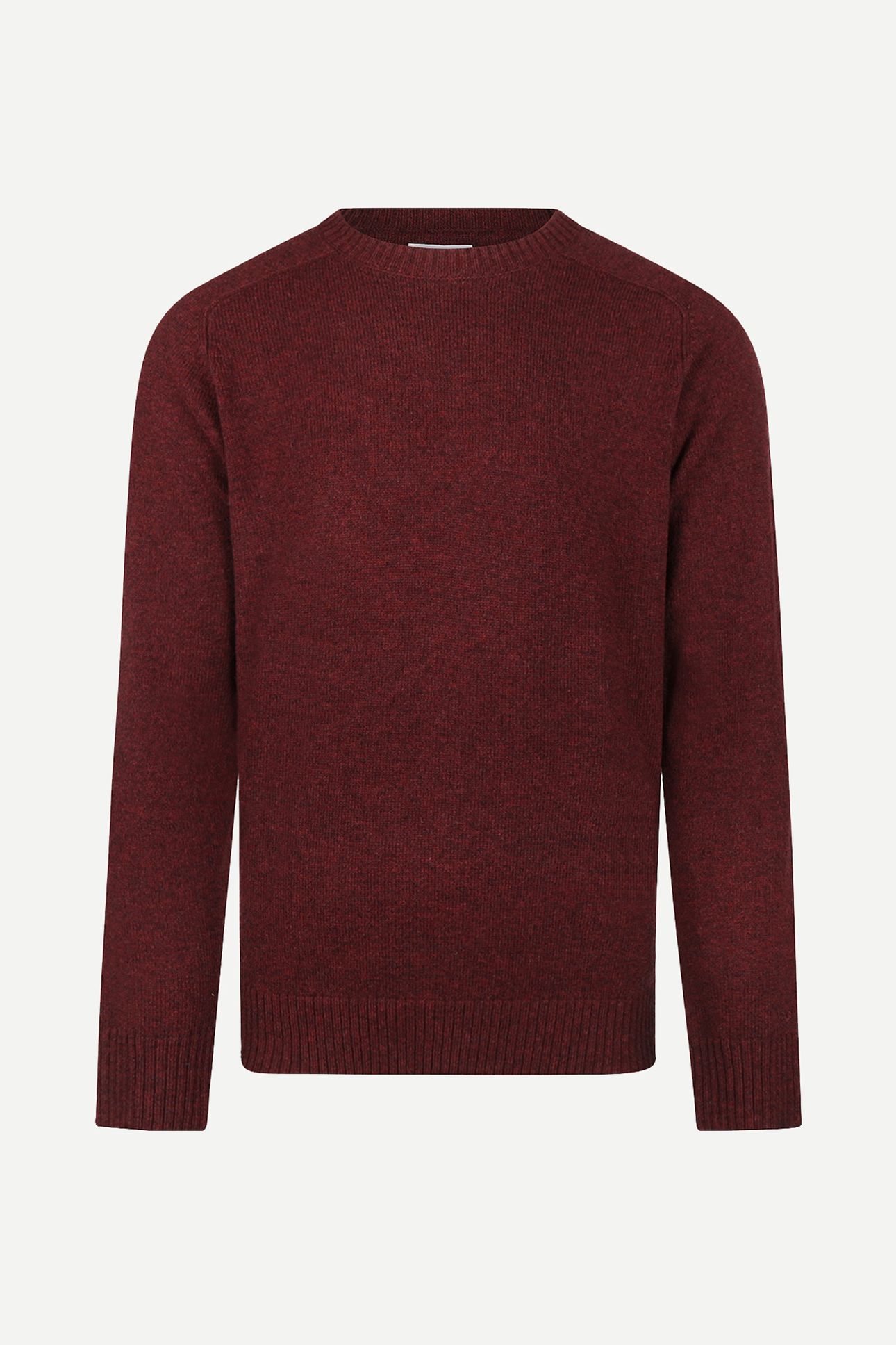 LAMBSWOOL CREW NECK SWEATER BURGUNDY 2
