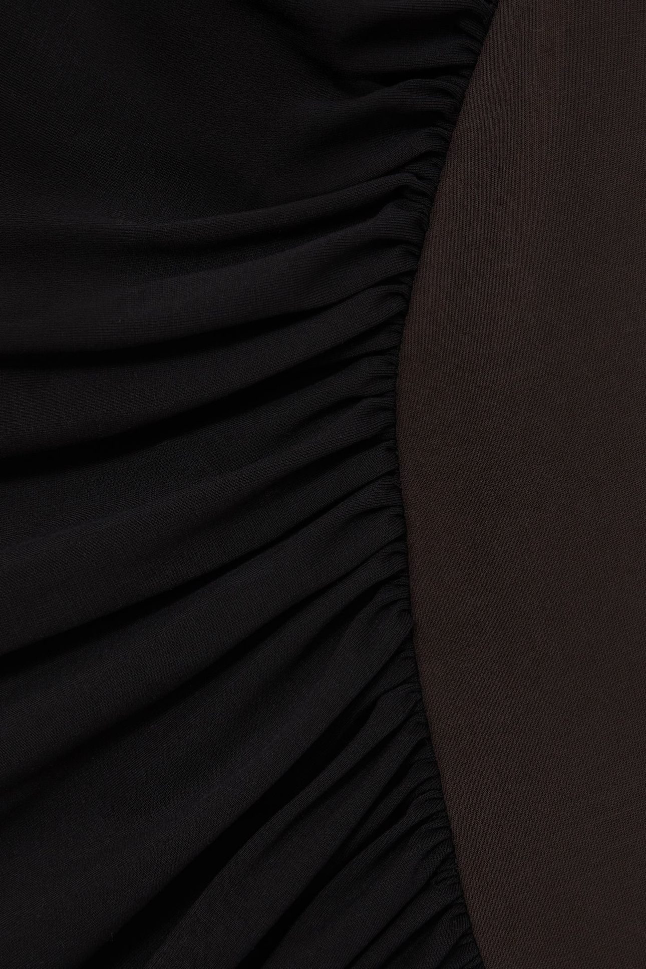 PATTERNED RUCHED BODYSUIT BLACK/CHOCOLATE BROWN 6