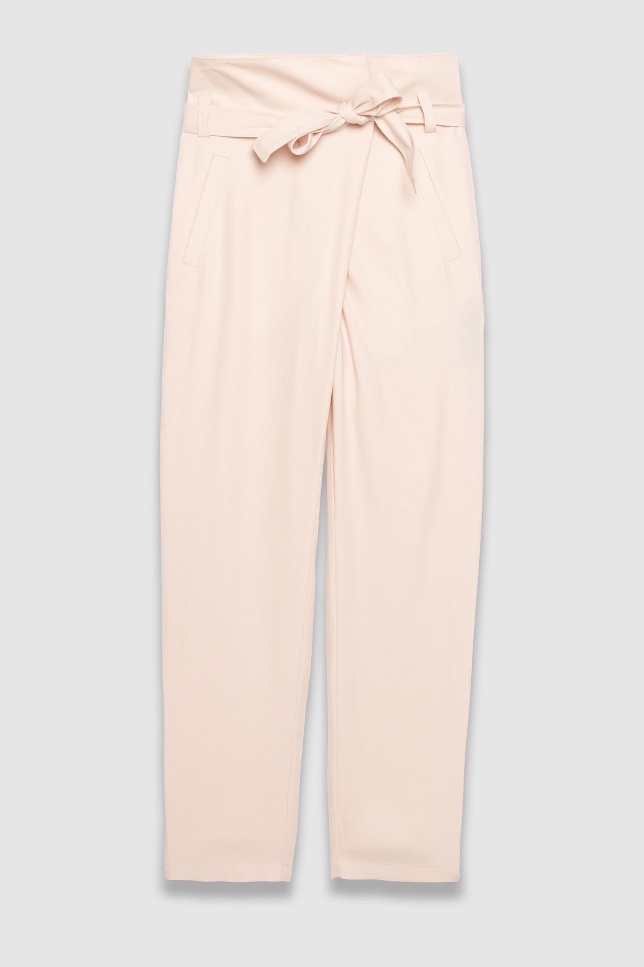 PINK ASYMMETRIC WAIST SUIT TROUSERS 4