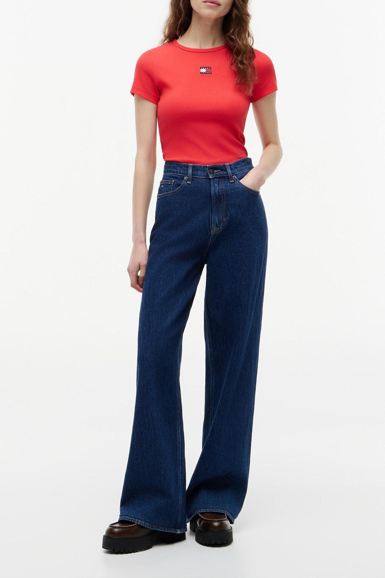 CLAIRE HIGH RISE WIDE LEG JEANS DENIM 7