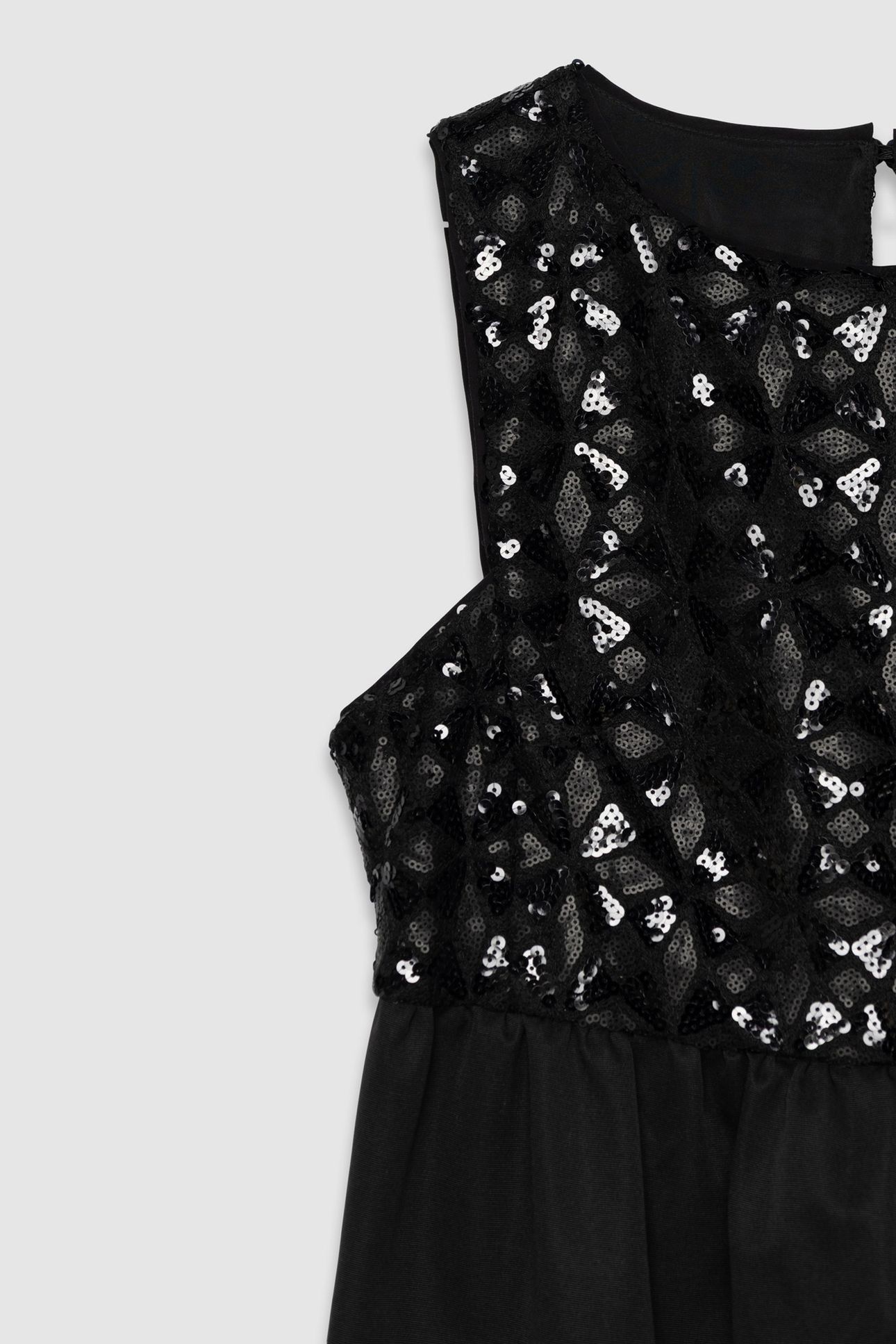 BLACK DRESS WITH GRAPHIC SEQUIN EMBROIDERY 8