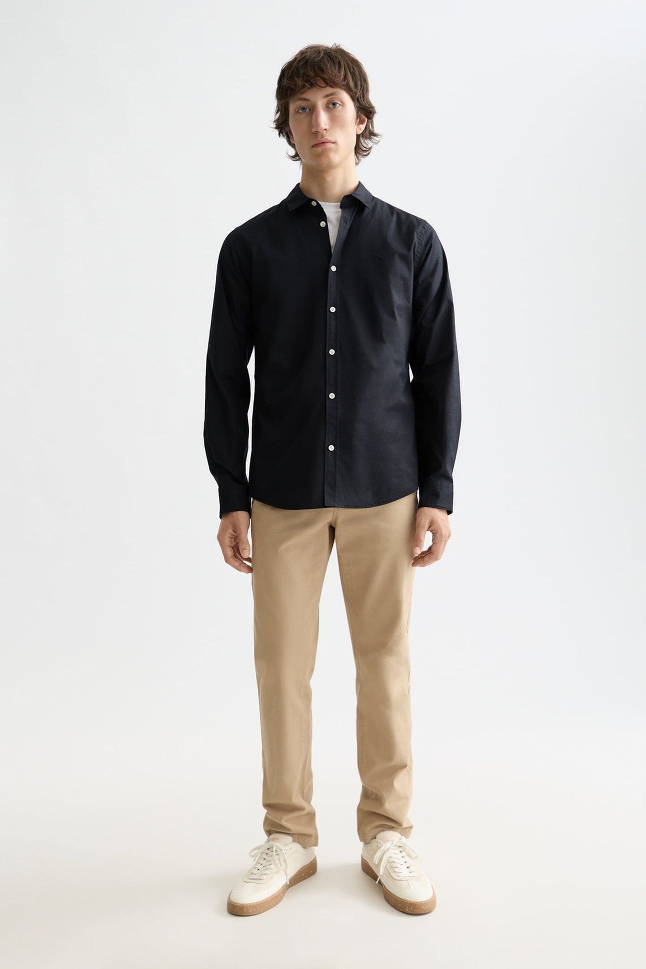 COTTON POPLIN SLIM-FIT SHIRT BLACK 3