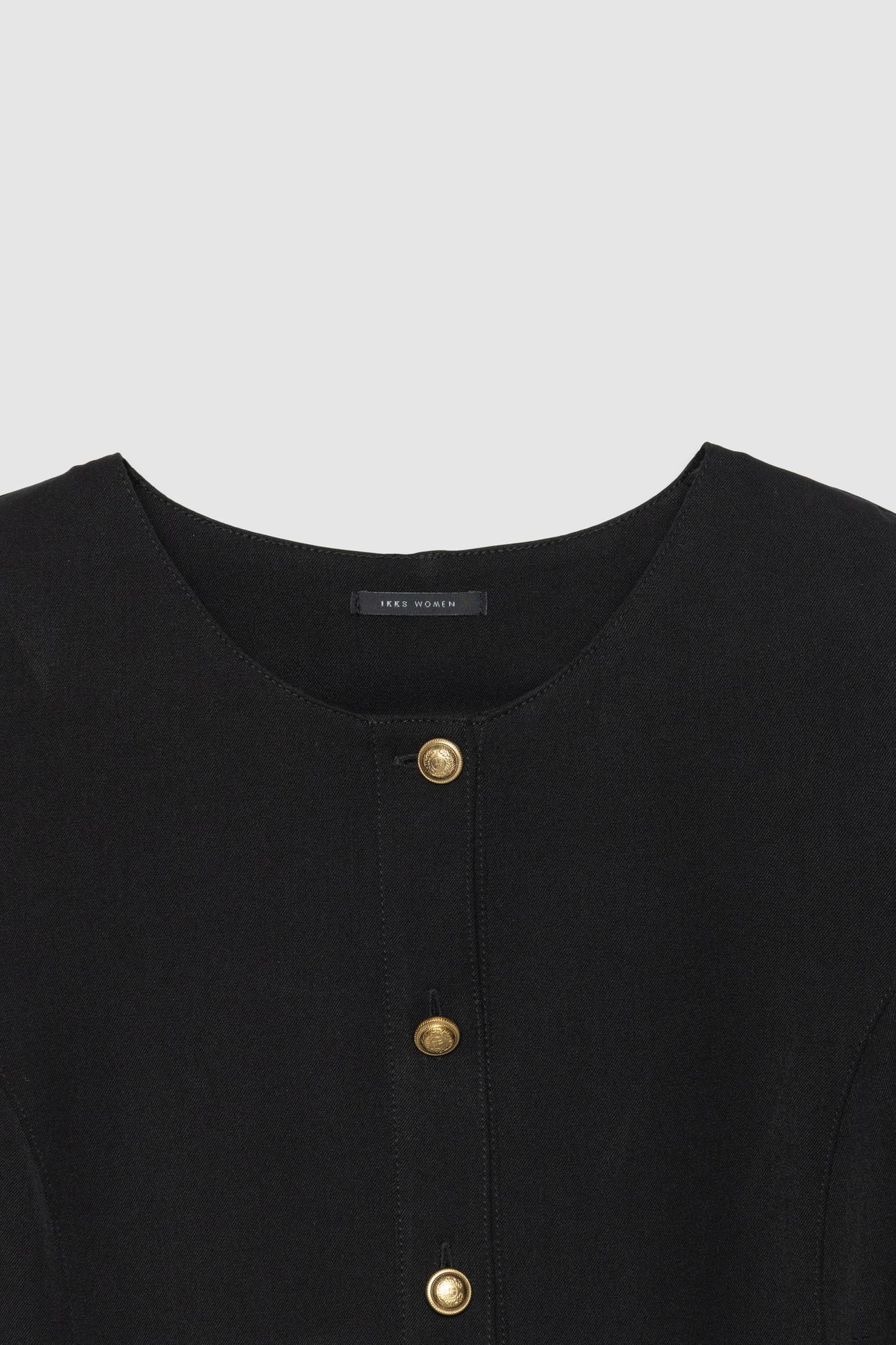 BLACK SHORT DRESS BUTTONED DOWN FRONT 5